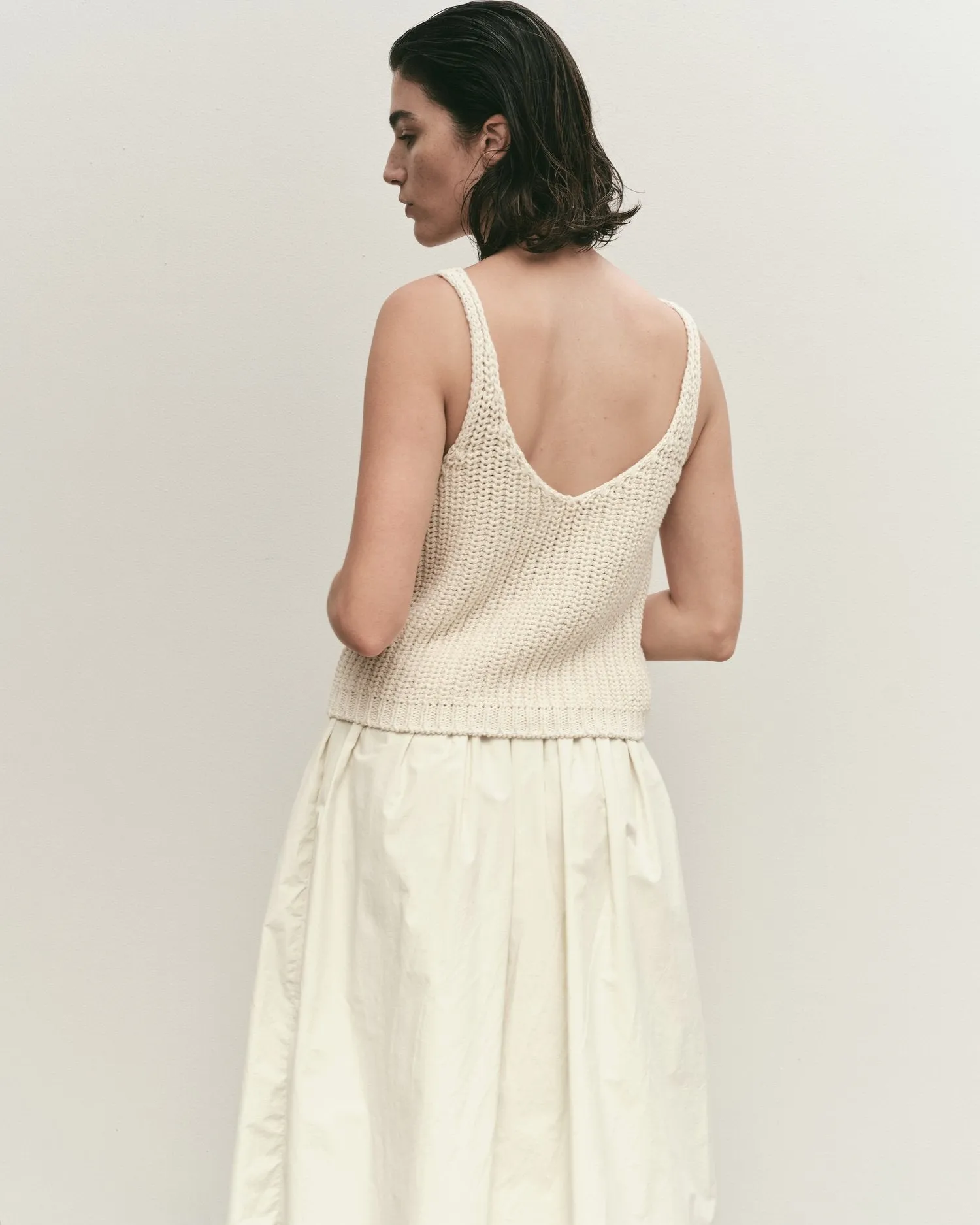 Mijeong Park | Cotton Blend Knit Tank - Cream sold by Fort product image thumbnail 2