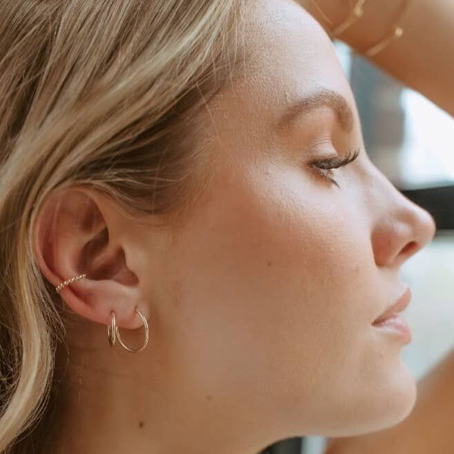 Token Jewelry | Goldie Hoops - Sterling Silver / 24mm sold by Fort product image thumbnail 4