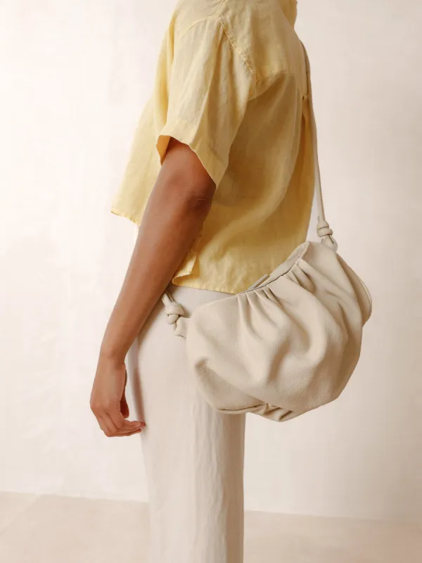 Indi & Cold | Leather Bag - Pebble White sold by Fort
