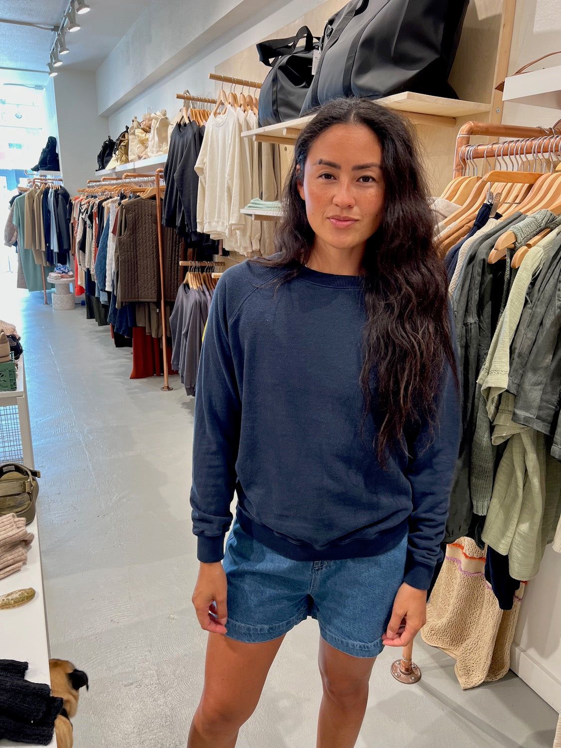 Jungmaven | Bonfire Raglan Sweatshirt - Navy sold by Fort product image thumbnail 3