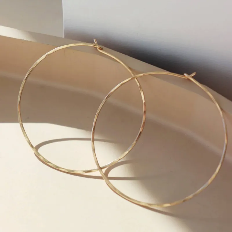 Token Jewelry | Organic Hoops - Sterling Silver / X-Large sold by Fort