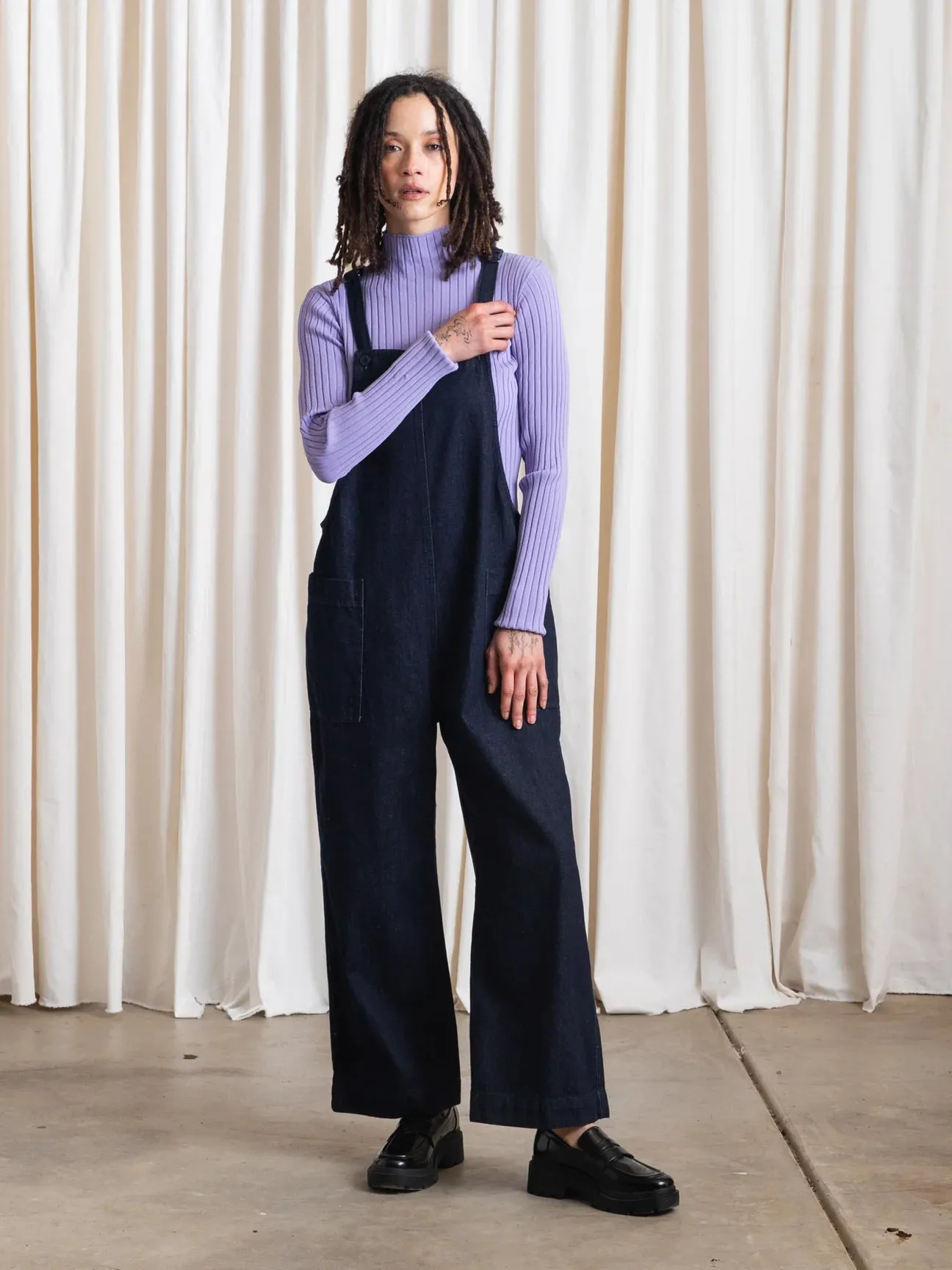 Ali Golden | Overall Jumper - Dark Denim sold by Fort