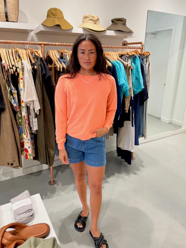 Jungmaven | Bonfire Raglan Sweatshirt - Pink Salmon sold by Fort