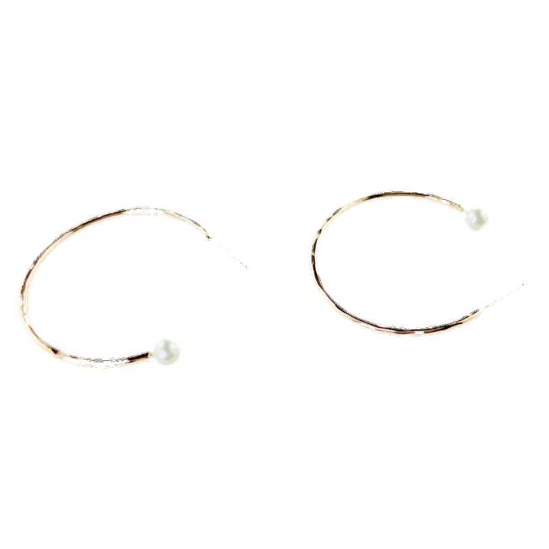 Devi Arts Collective | Dreamer Large Gold and Pearl Hoops sold by Fort