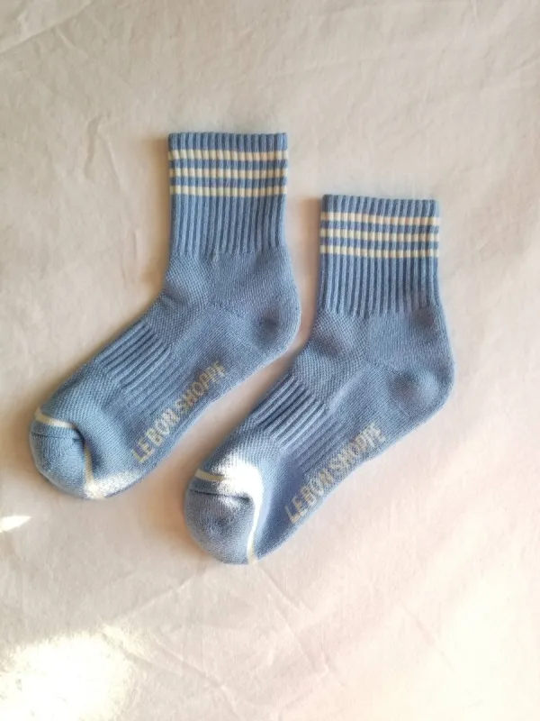 Le Bon Shoppe | Girlfriend Socks - Parisian Blue made by Le Bon Shoppe