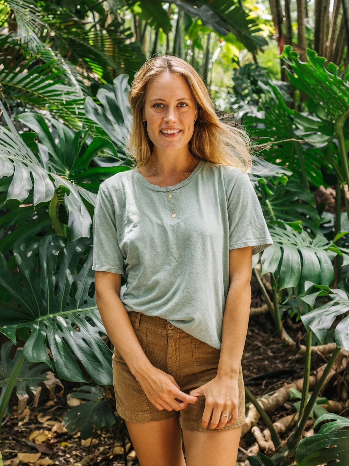 Jungmaven | Silverlake Cropped Tee - Sage sold by Fort