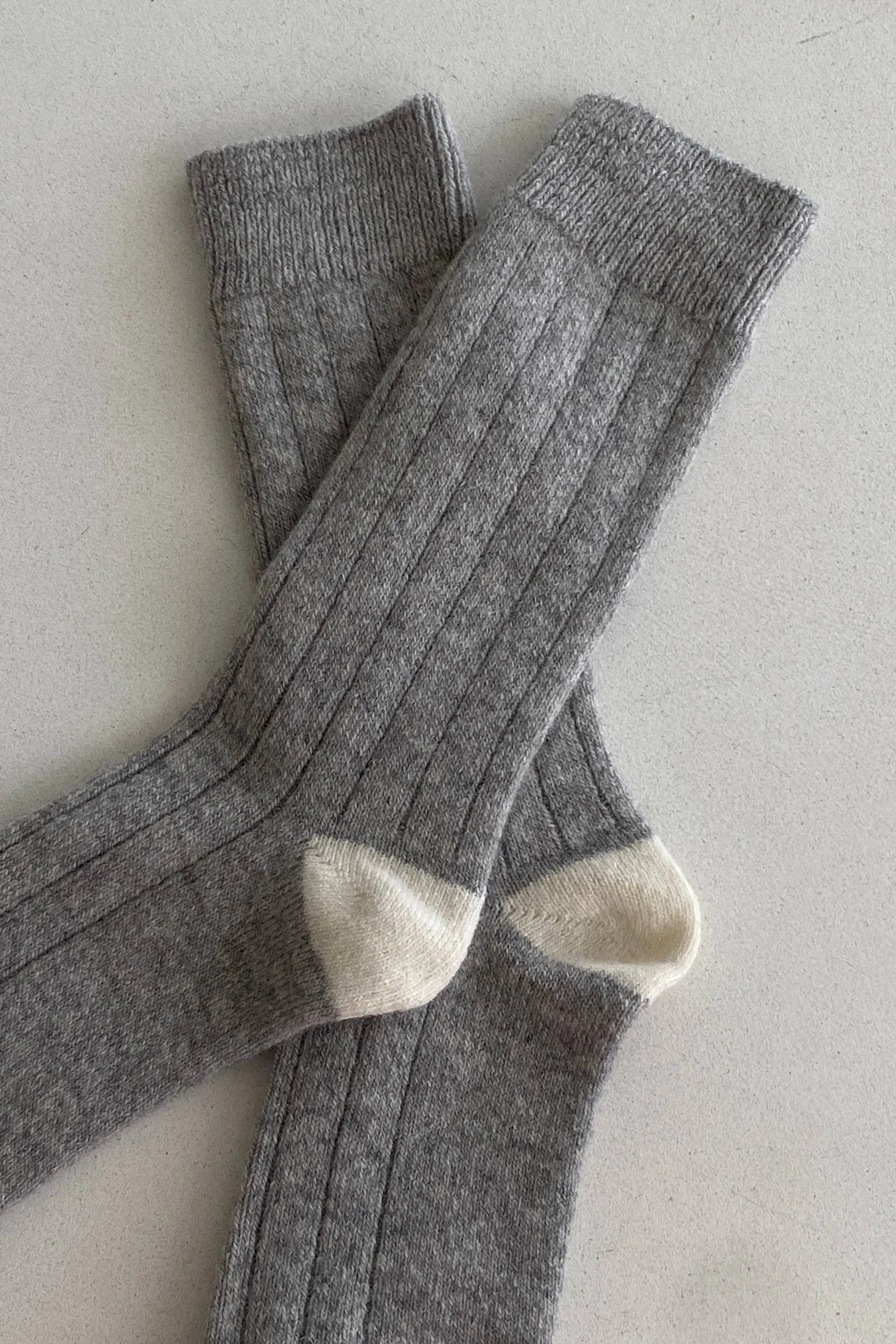 Le Bon Shoppe | Extended Cashmere Classic Socks - Grey Melange sold by Fort product image thumbnail 3