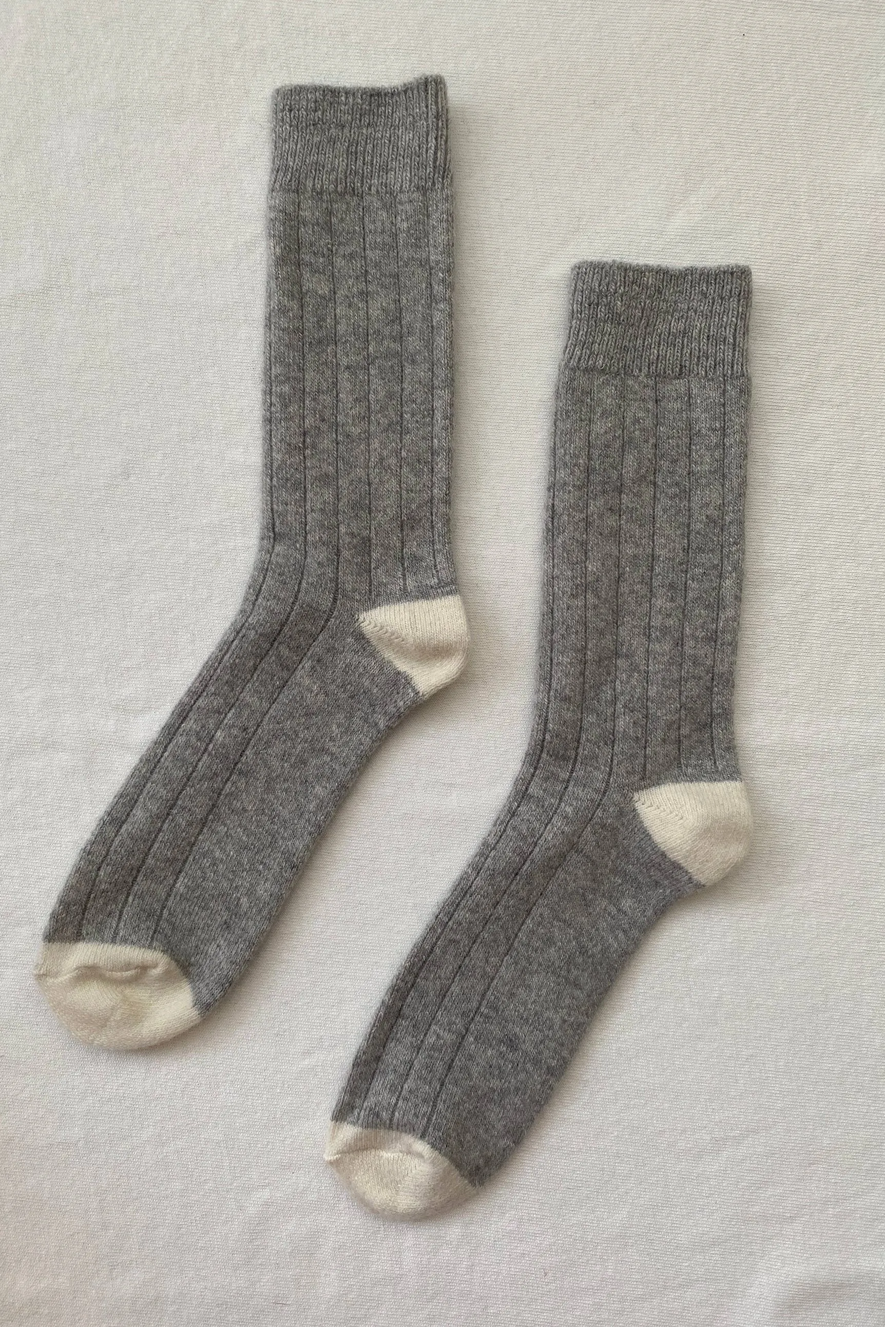 Le Bon Shoppe | Extended Cashmere Classic Socks - Grey Melange sold by Fort