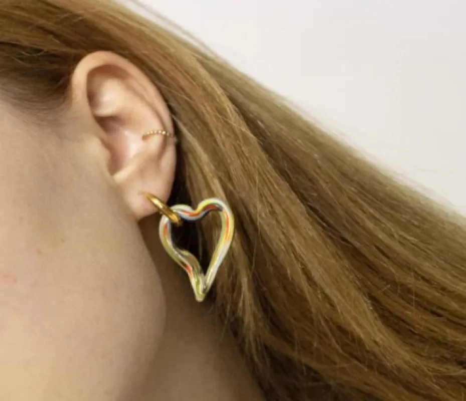 Sandralexandra | Heart Of Glass Ear Pair - Zero Waste sold by Fort