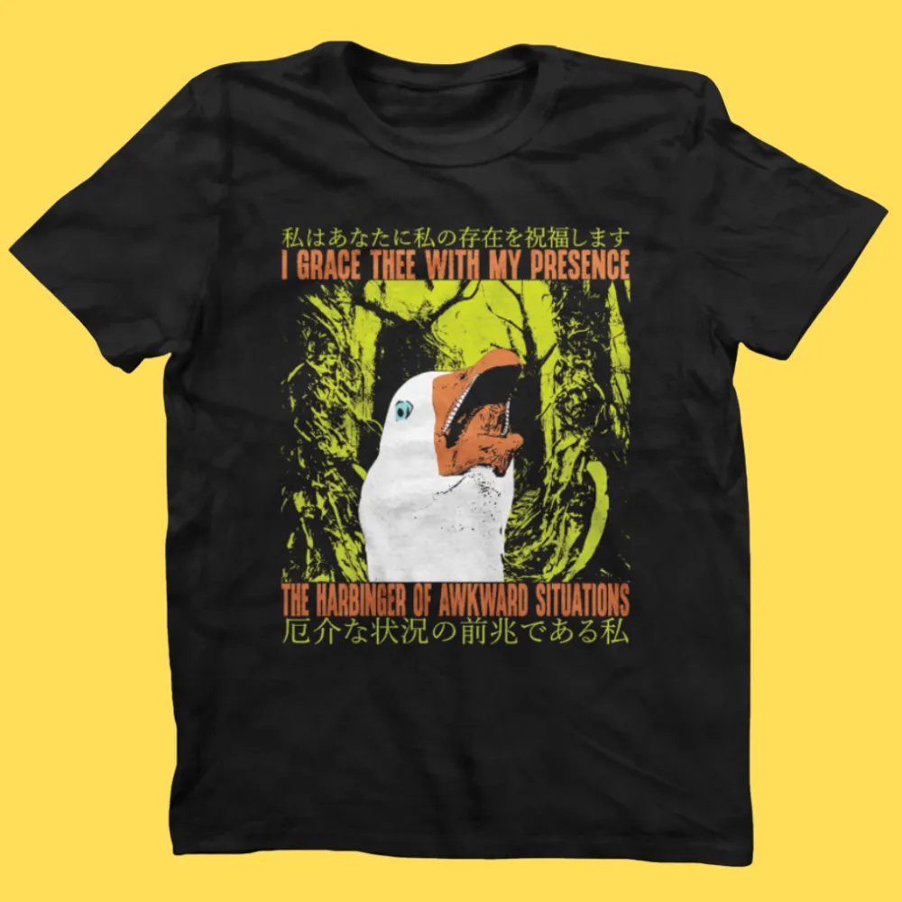 'Harbinger of Awkward Situations' Shirt sold by Wicked Clothes