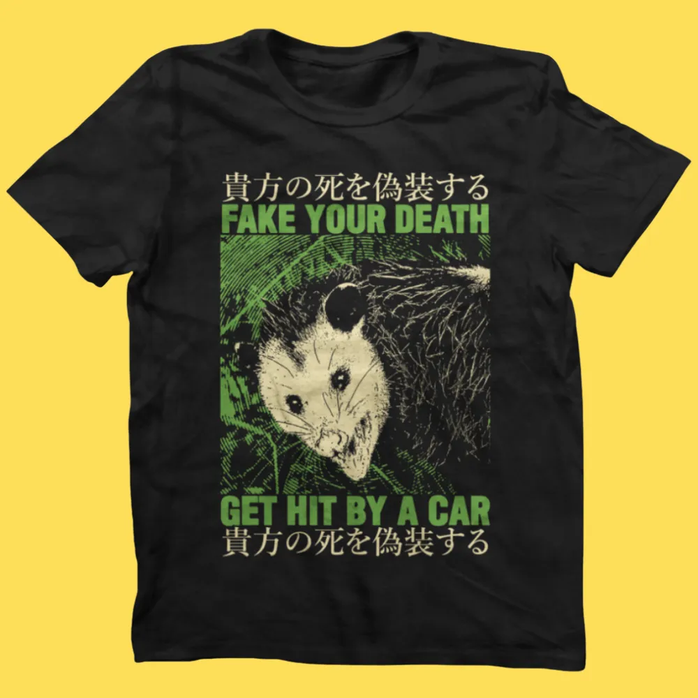 'Fake Your Death' Shirt sold by Wicked Clothes