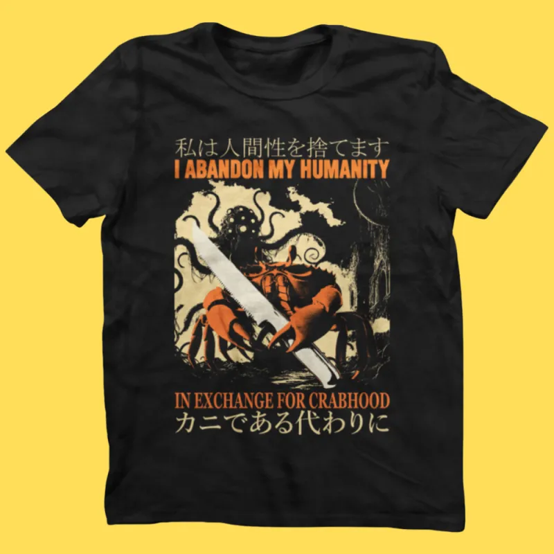 'Abandon My Humanity' Shirt sold by Wicked Clothes