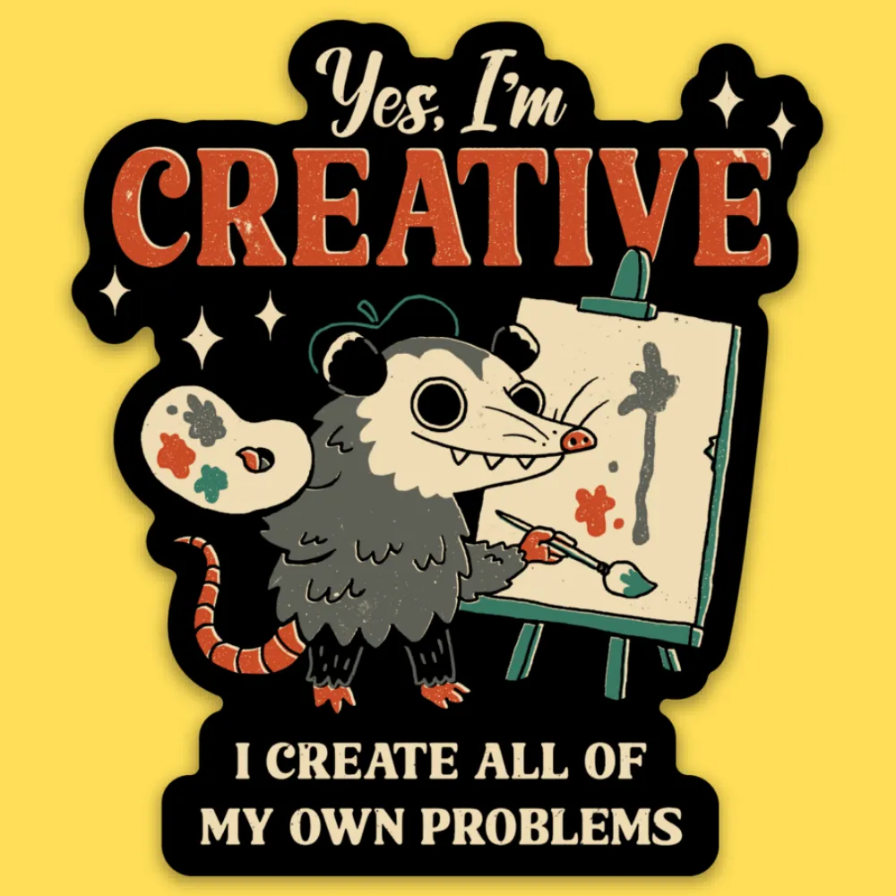 'Yes, I'm Creative' Sticker sold by Wicked Clothes