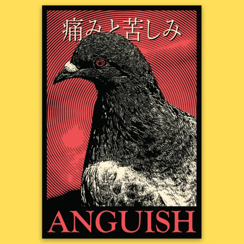 'Anguish' Sticker made by Wicked Clothes