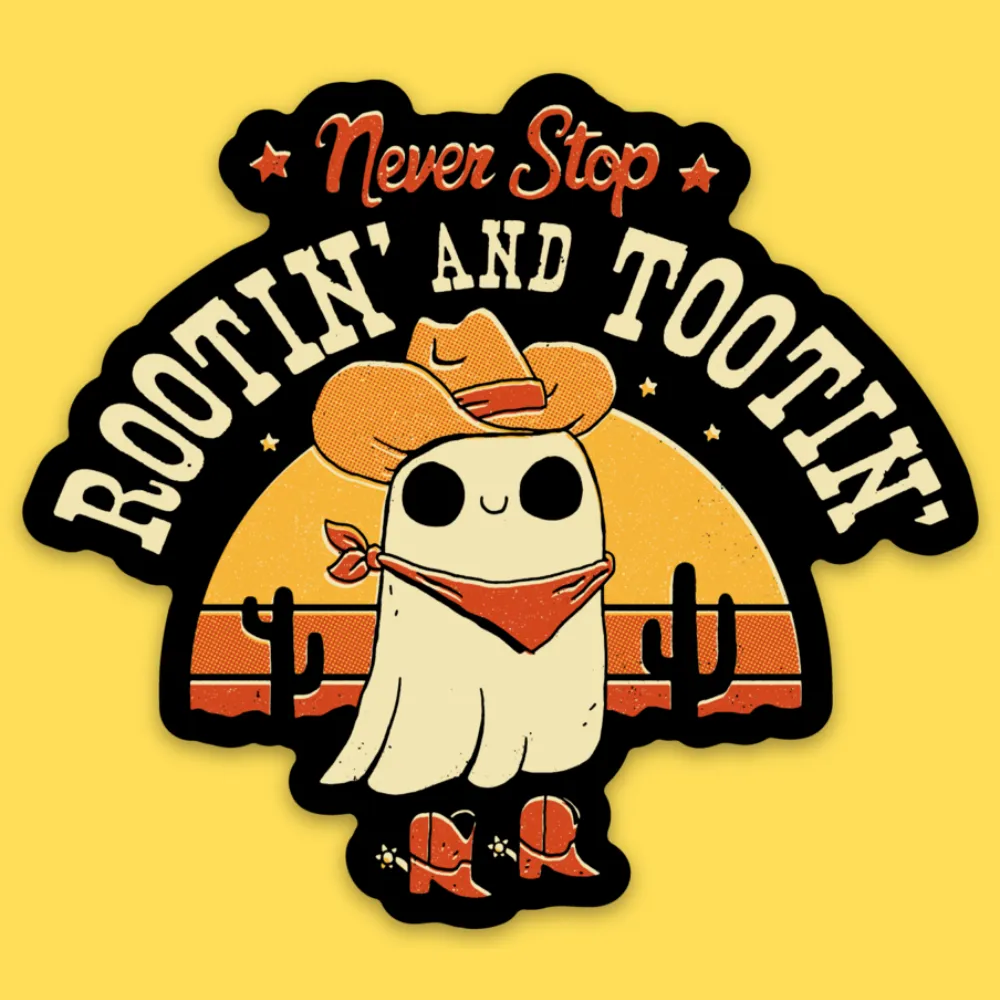 'Rooting and Tooting' Sticker sold by Wicked Clothes
