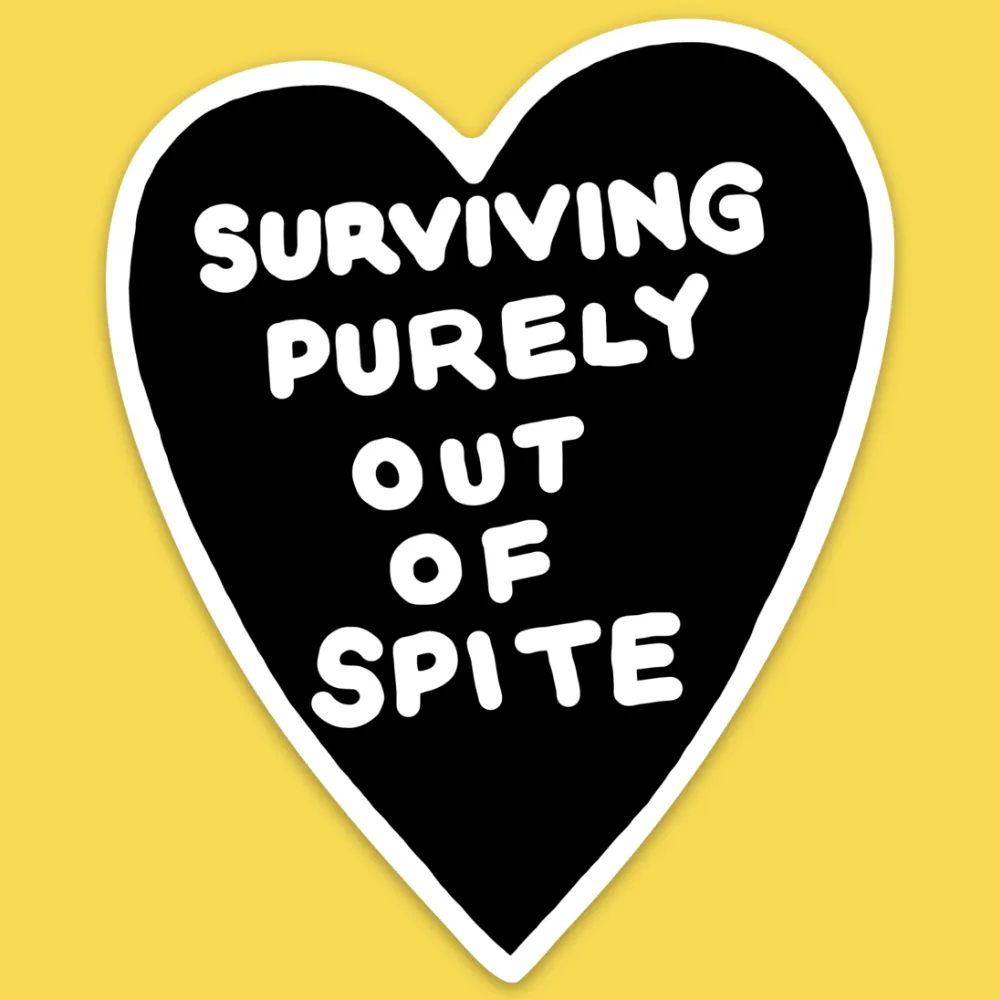 'Purely Spite' Sticker sold by Wicked Clothes