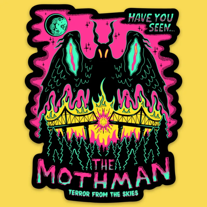 'Mothman' Sticker made by Wicked Clothes