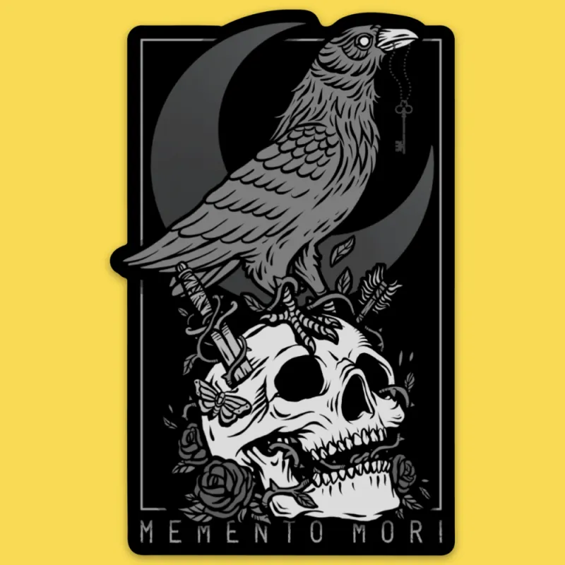 'Memento Mori' Sticker made by Wicked Clothes