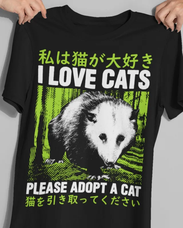 'I Love Cats' Shirt made by Wicked Clothes