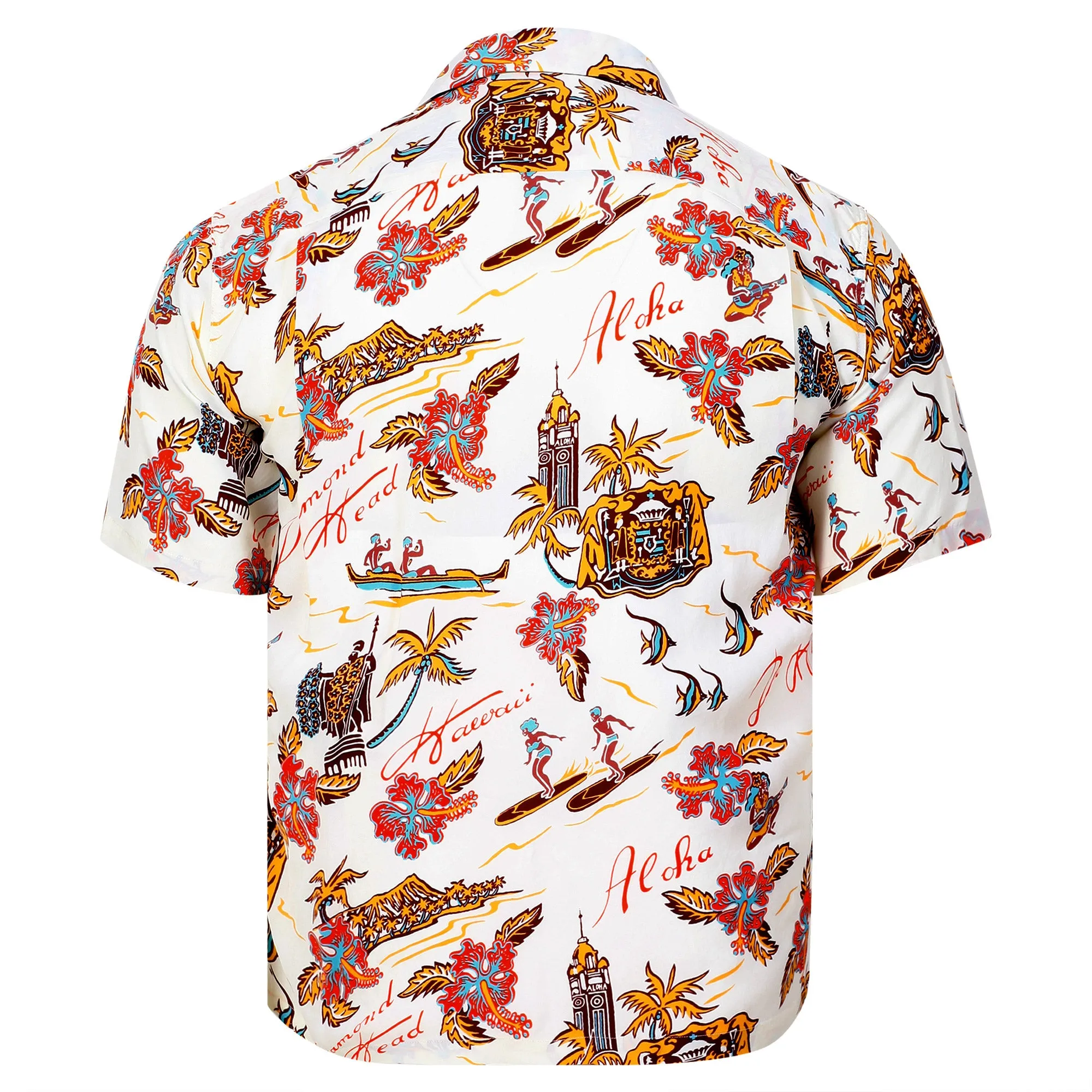 Aloha Hawaii Rayon Made SS38313 Off White Hawaiian Shirt SURF11087 sold by SugarCane Jeans product image thumbnail 2