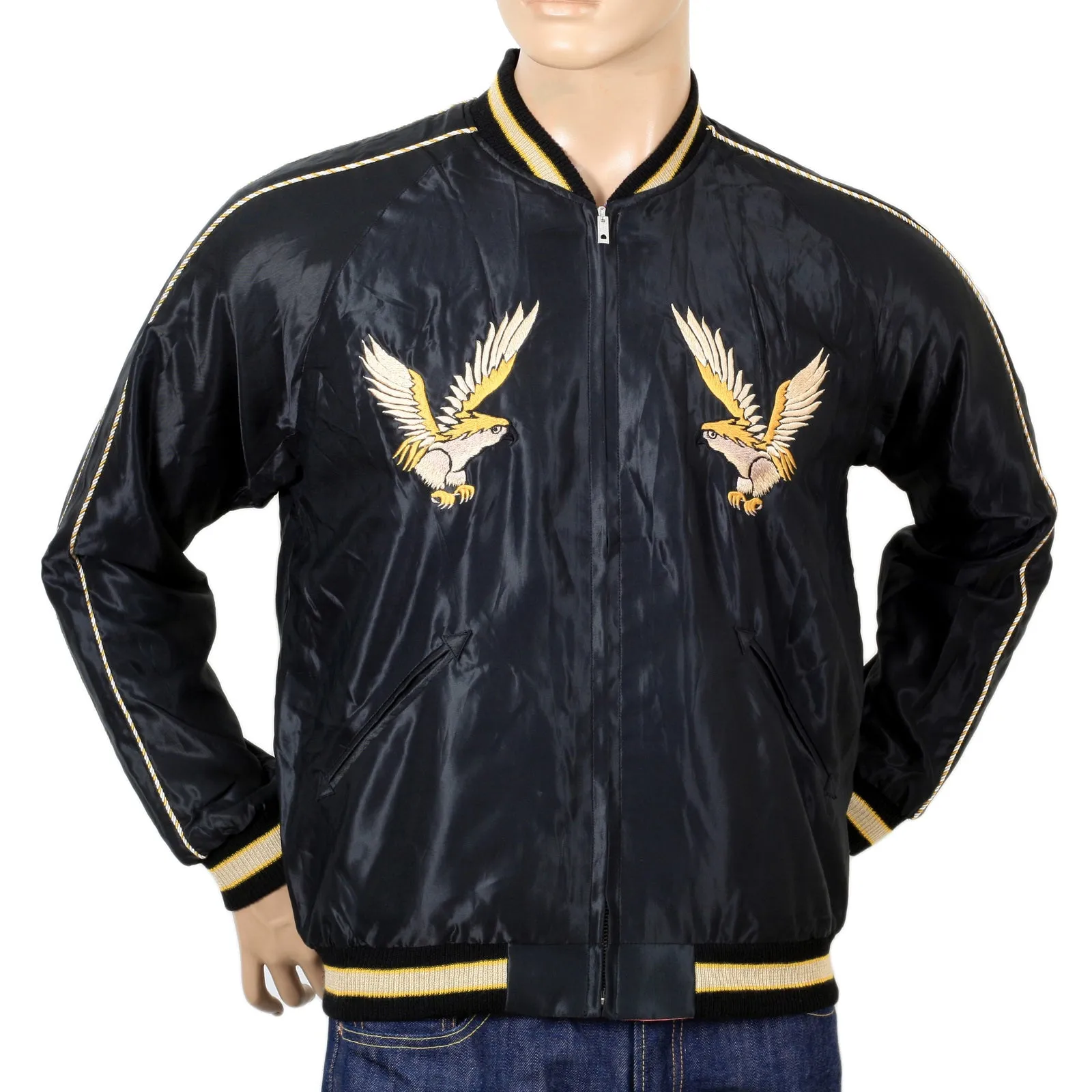 American Eagle Embroidered TT13756 Black Souvenir Jacket TOYO7526 sold by SugarCane Jeans product image thumbnail 5