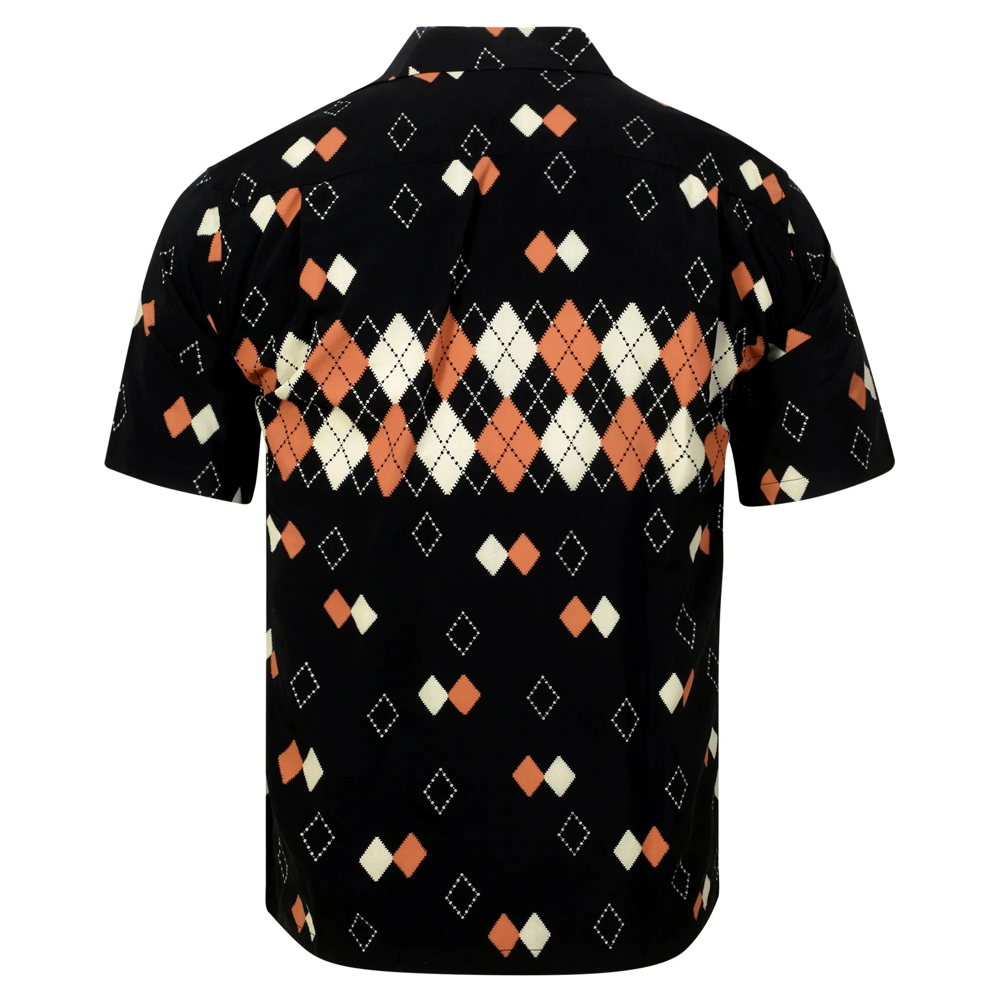 Argyle Print SH38384 Star of Hollywood Black Hawaiian Shirt SoH11084 sold by SugarCane Jeans product image thumbnail 2