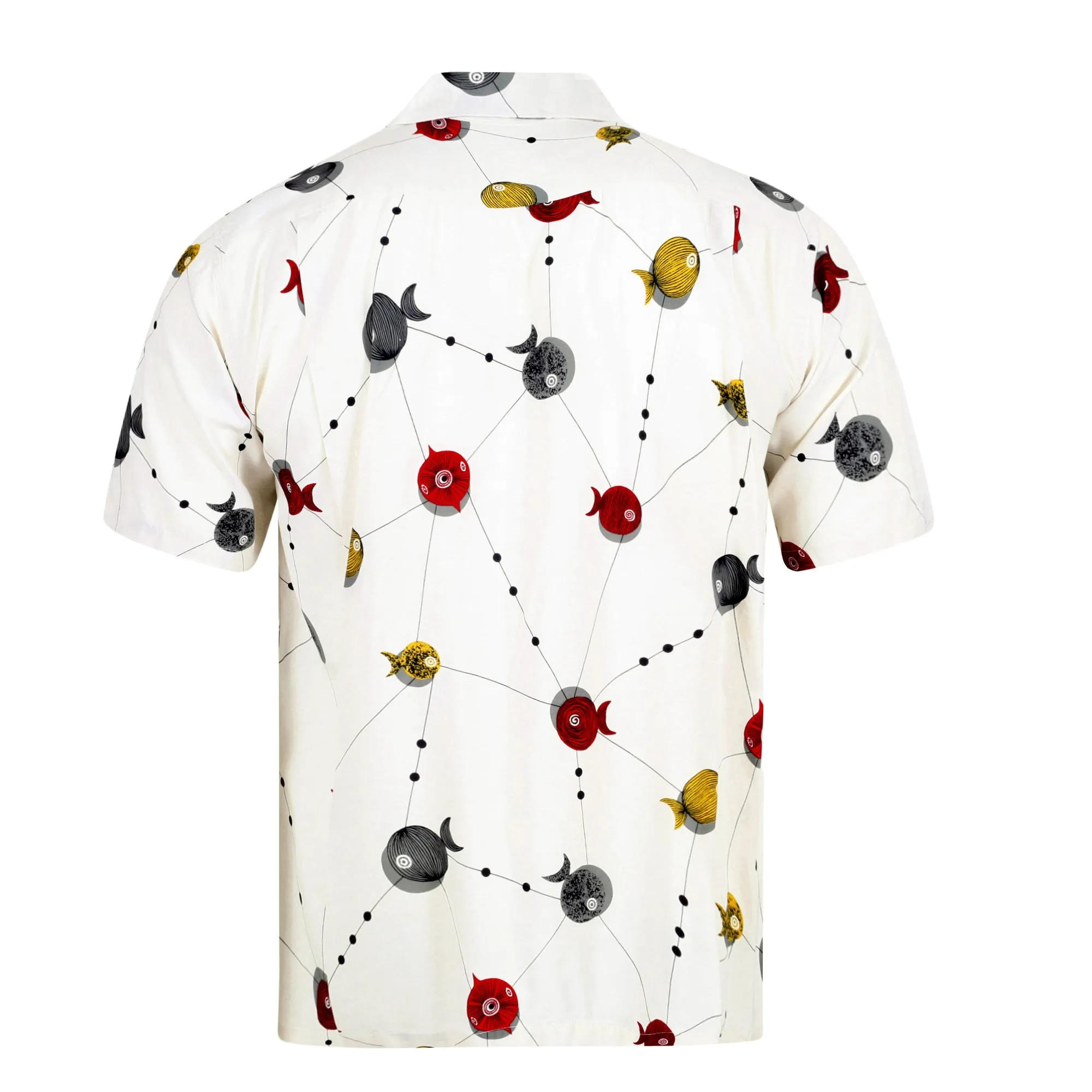 Atomic Fish Print SH38128 Off White Star of Hollywood Shirt SoH10099 sold by SugarCane Jeans product image thumbnail 2