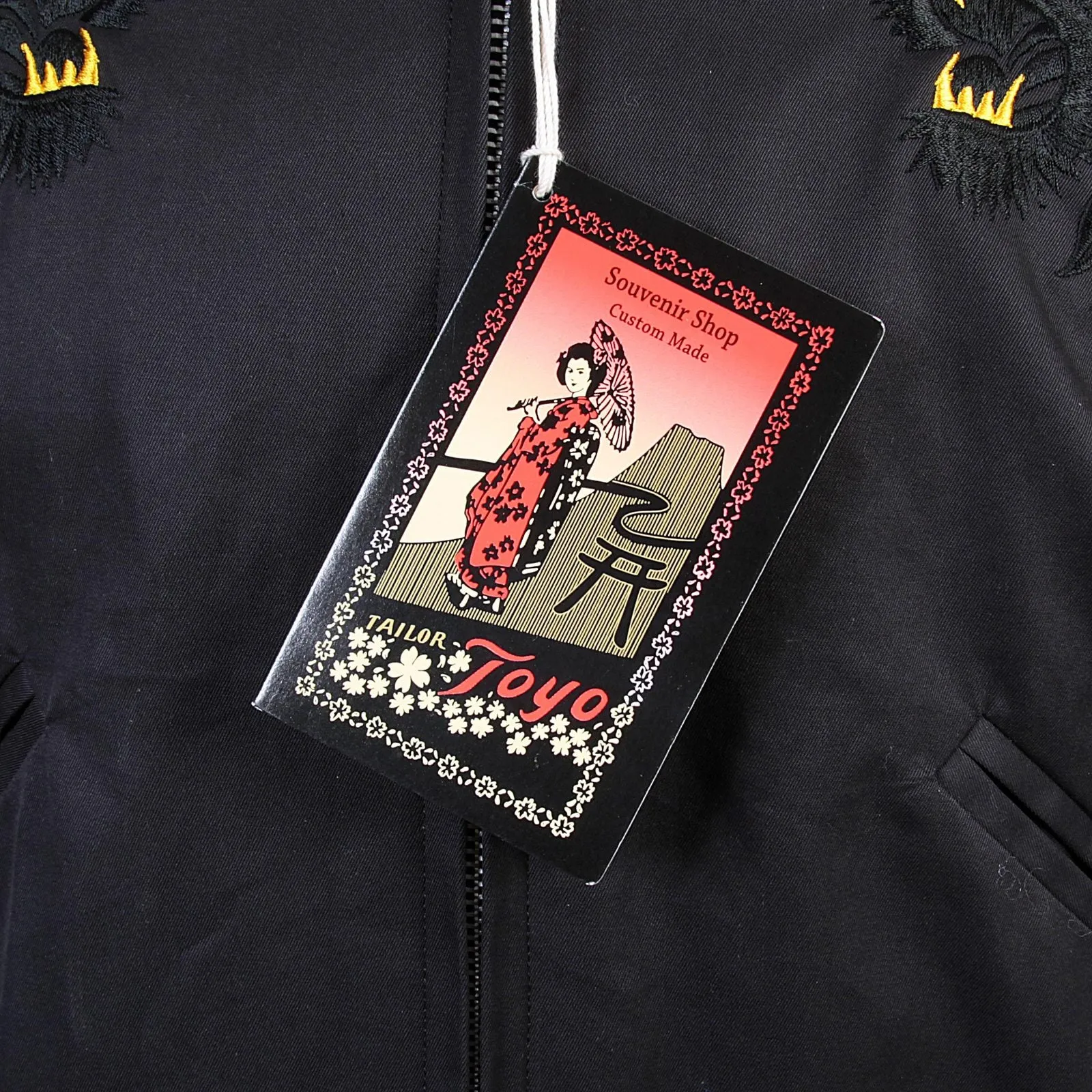 Black and Gold Hand Embroidered Tiger T13002 Suka Jacket TOYOSC4121 sold by SugarCane Jeans product image thumbnail 2