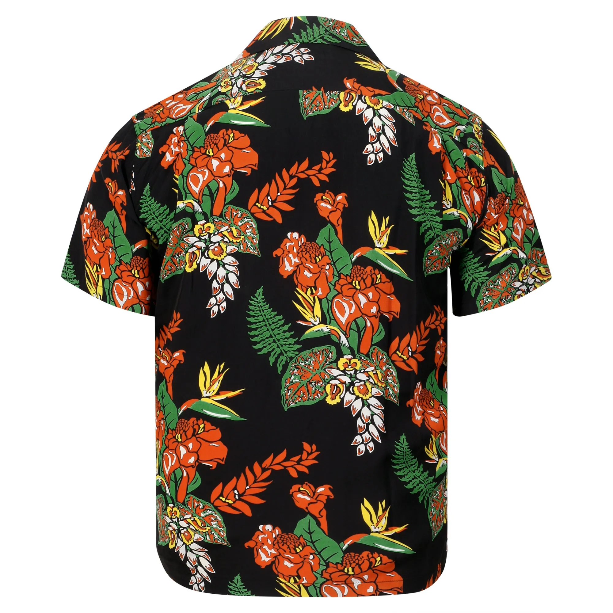 Black Flourish Flowers SS38322 Short Sleeve Hawaiian Shirt SURF11089 sold by SugarCane Jeans product image thumbnail 2