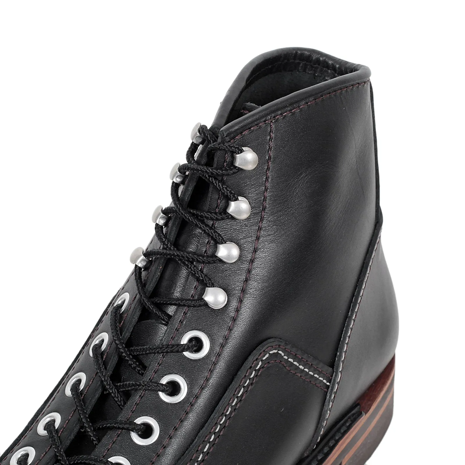Black Leather Calf F01615 High Lace Up Carpenter Work Boots CANE4449 sold by SugarCane Jeans product image thumbnail 3