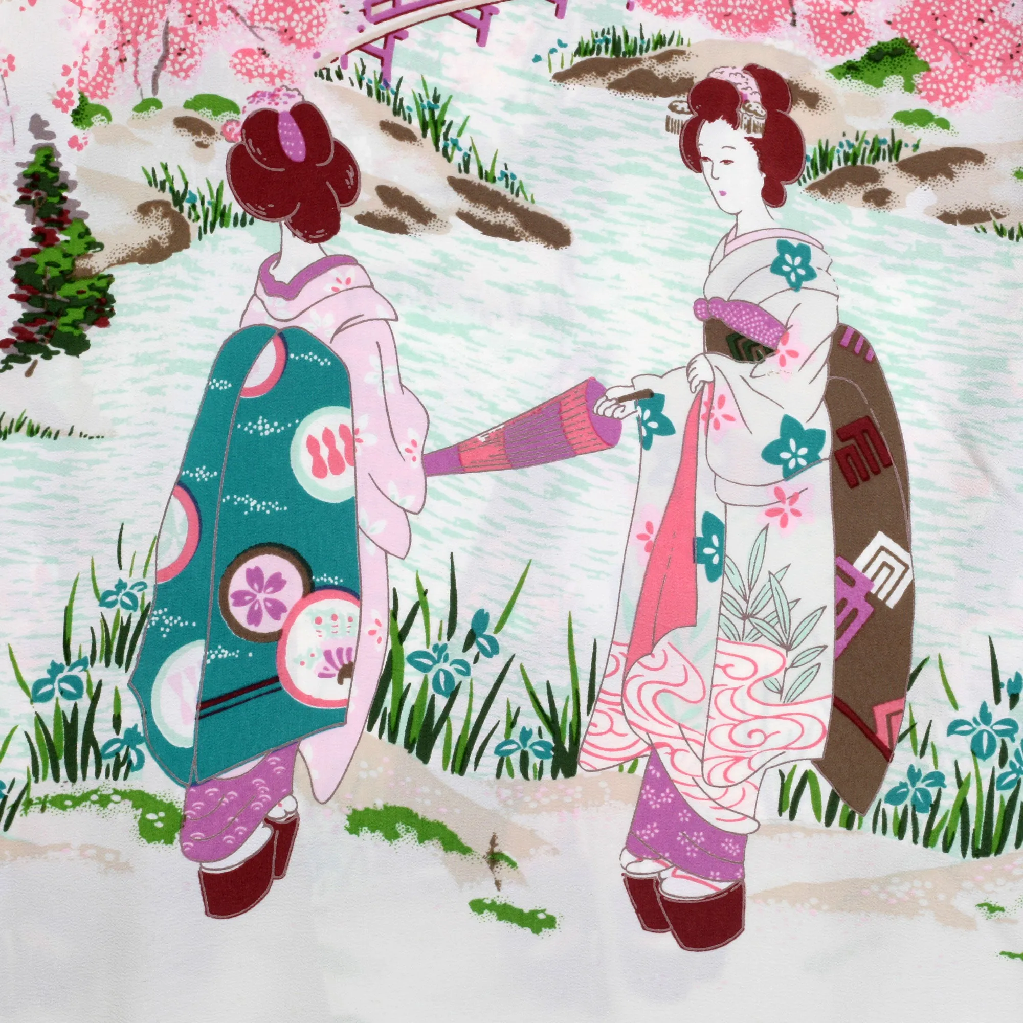 Black SS38030 Old Japanese Scenery Printed Hawaiian Shirt SURF10086 sold by SugarCane Jeans product image thumbnail 5