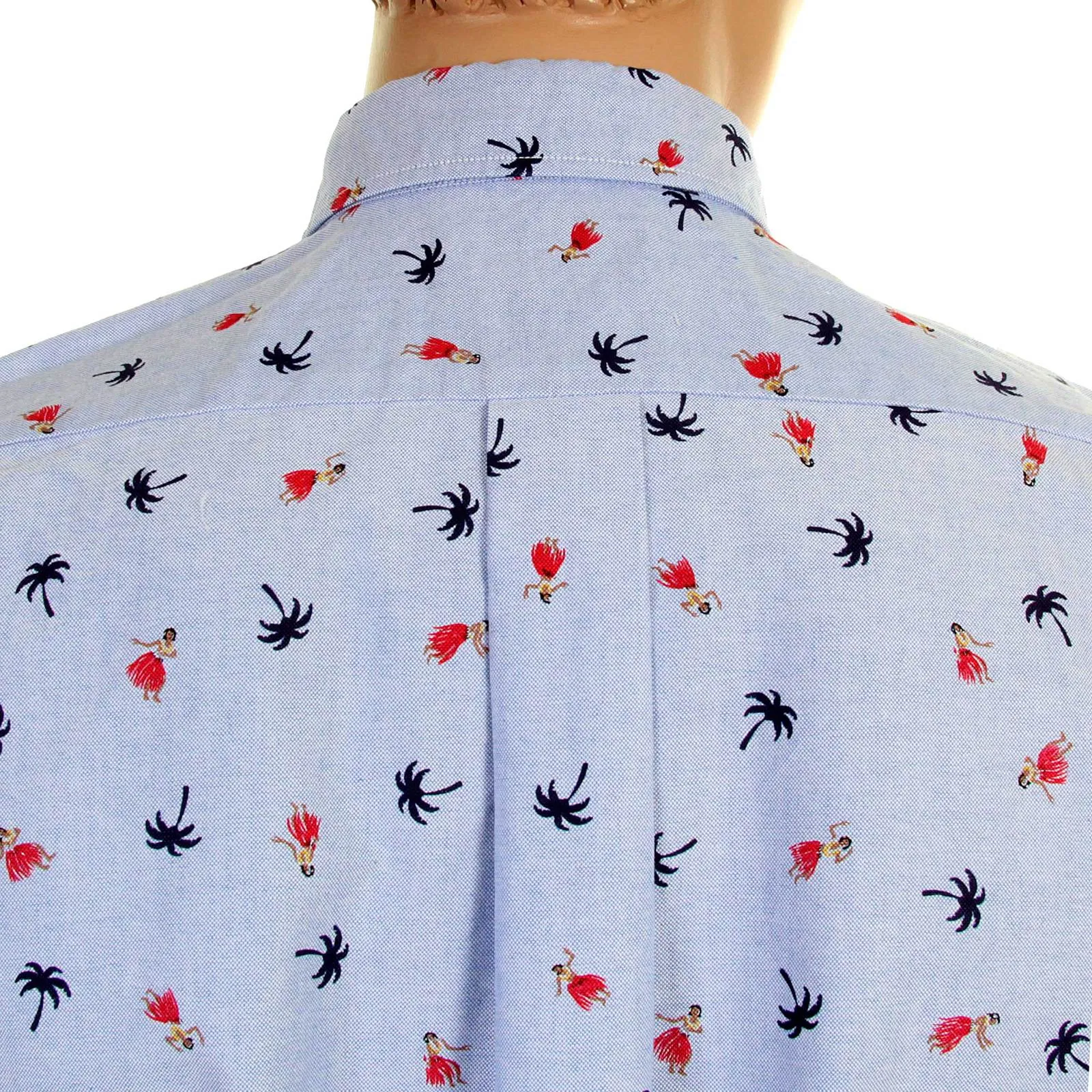 Blue Oxford SS34973 Button Down Hula Dancer Printed Shirt SURF3814 sold by SugarCane Jeans product image thumbnail 4