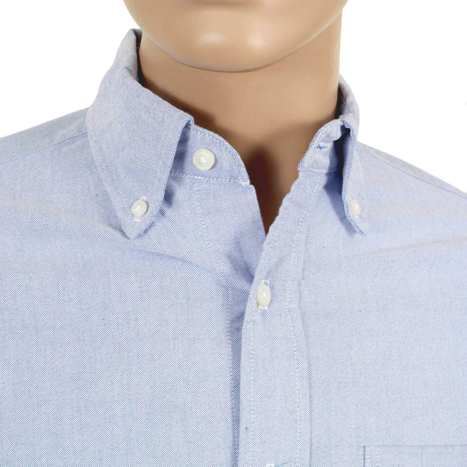 Blue Slim Fit SC25910 Classic Button Down Oxford Shirt CANE4447 sold by SugarCane Jeans product image thumbnail 4