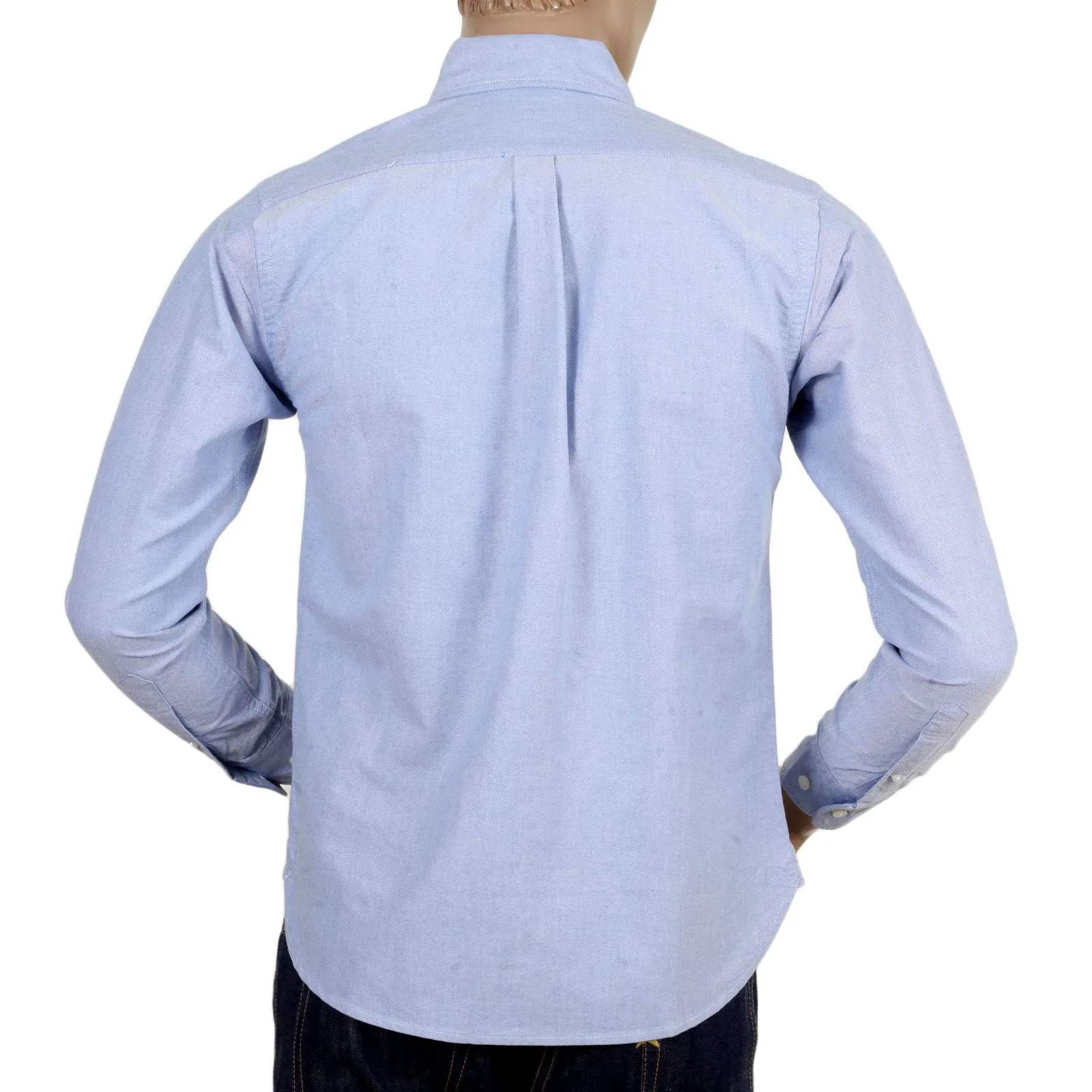 Blue Slim Fit SC25910 Classic Button Down Oxford Shirt CANE4447 sold by SugarCane Jeans product image thumbnail 3