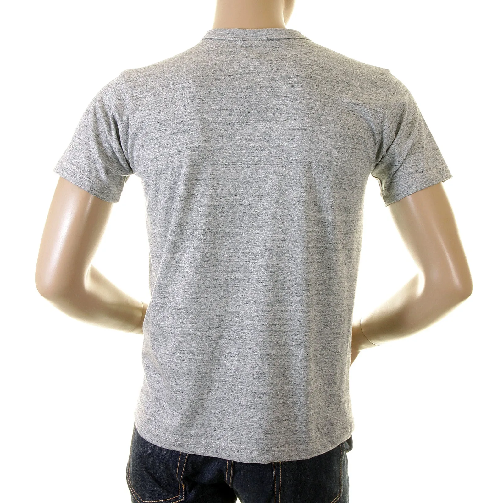 Cotton Marl Grey WV73544 Crew Neck Regular Fit Short Sleeve T Shirt CANE2023 sold by SugarCane Jeans product image thumbnail 5