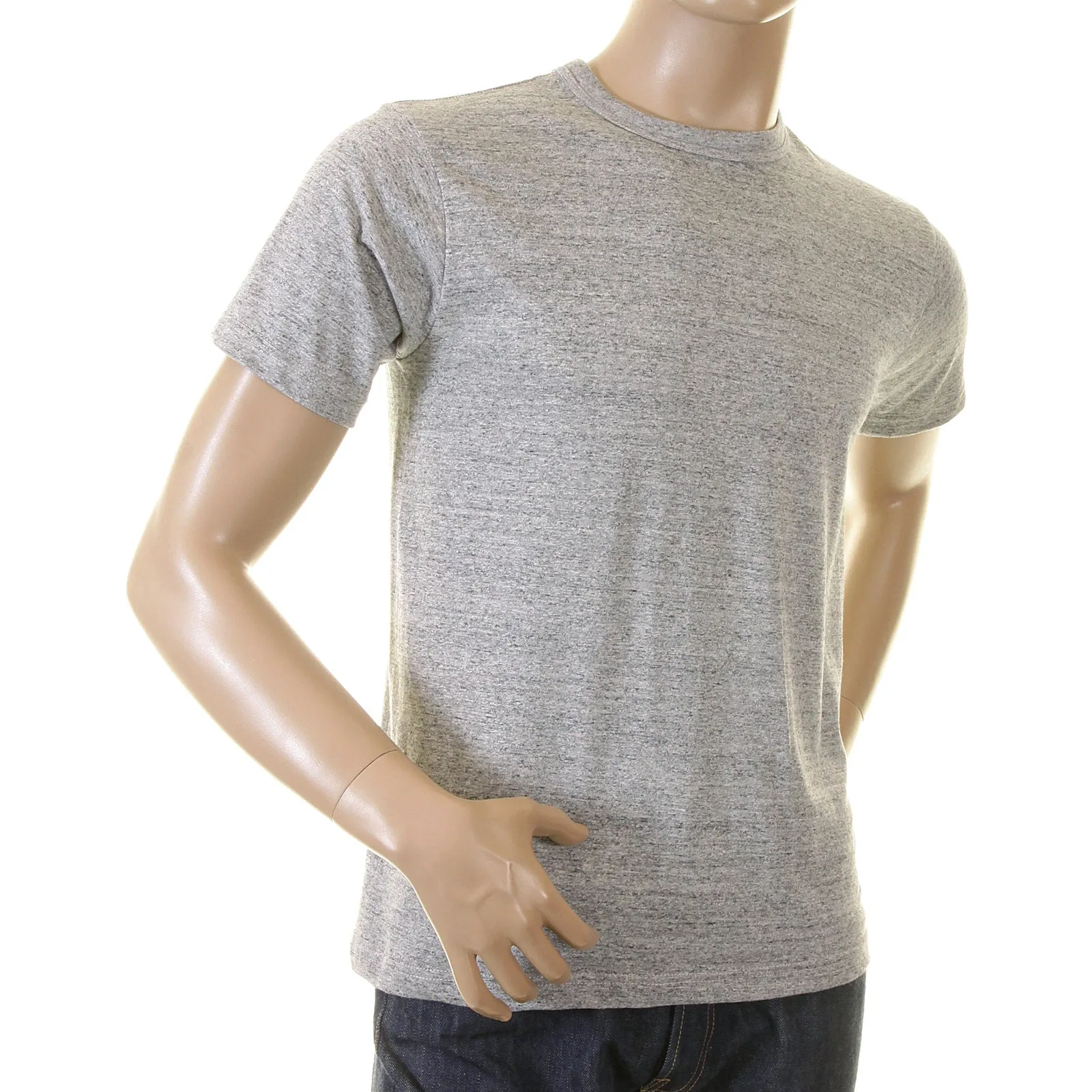 Cotton Marl Grey WV73544 Crew Neck Regular Fit Short Sleeve T Shirt CANE2023 sold by SugarCane Jeans product image thumbnail 3
