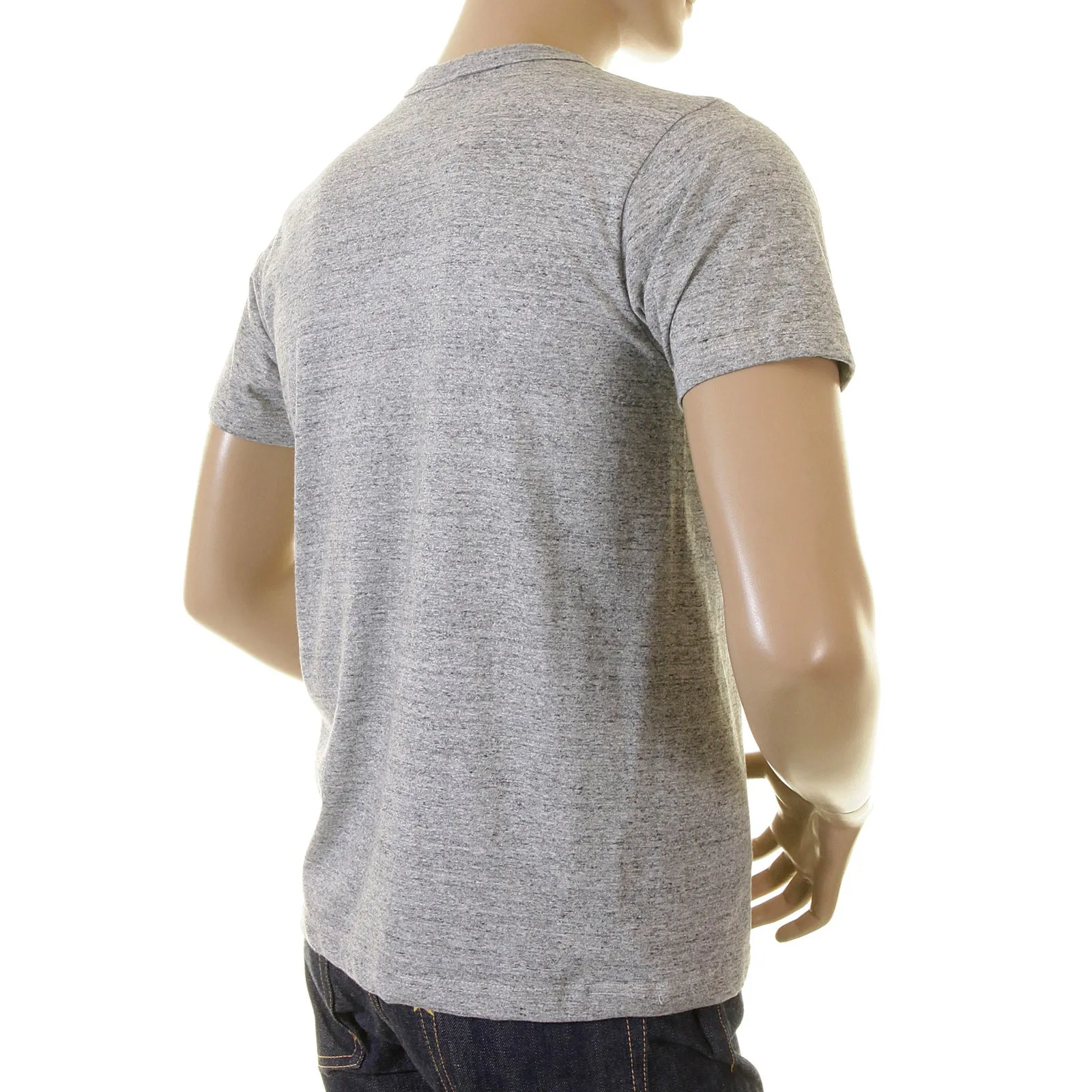 Cotton Marl Grey WV73544 Crew Neck Regular Fit Short Sleeve T Shirt CANE2023 sold by SugarCane Jeans product image thumbnail 4