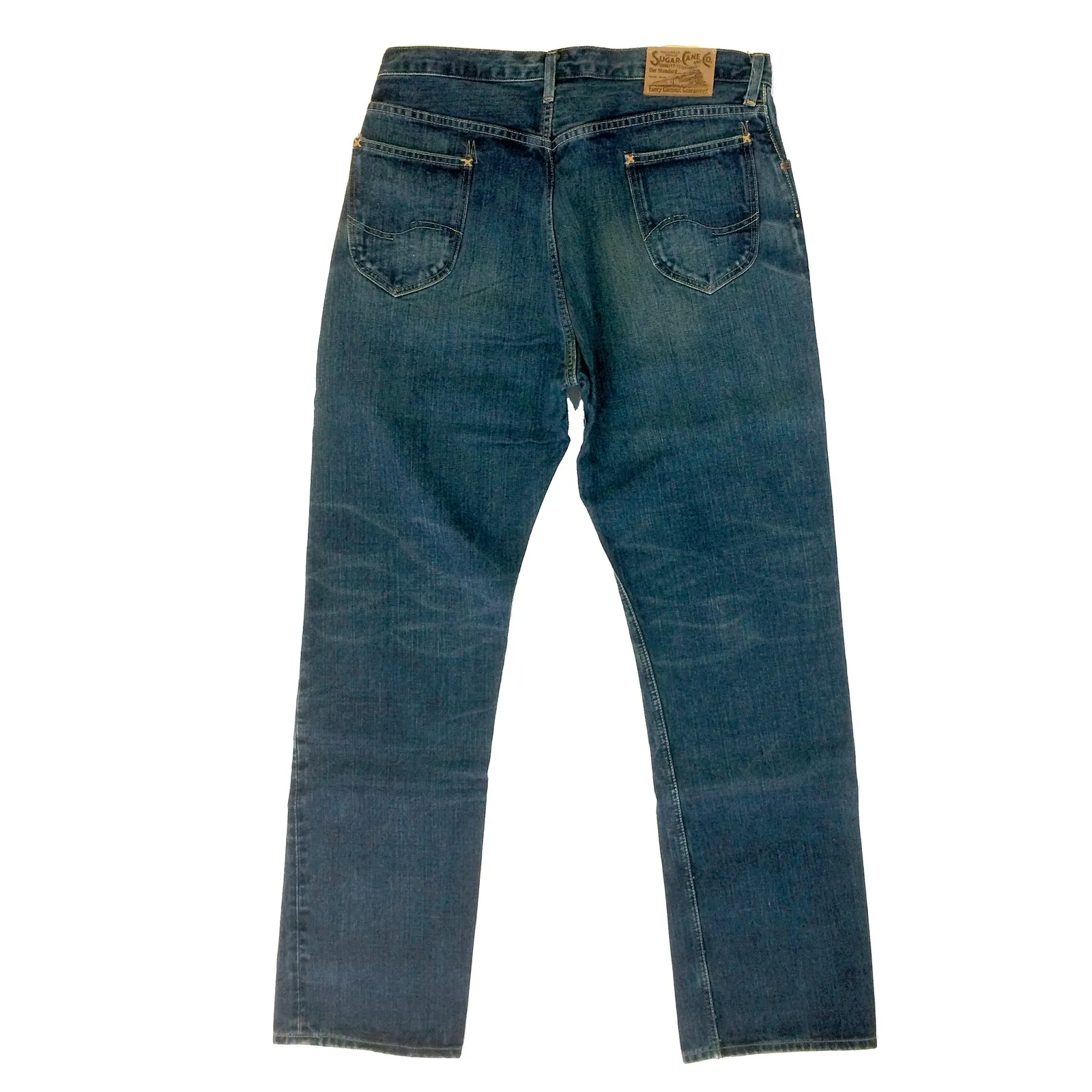 Dark Blue Vintage Cut Hard Wash SC41945H Selvedge Denim Jeans CANE5248 sold by SugarCane Jeans product image thumbnail 3