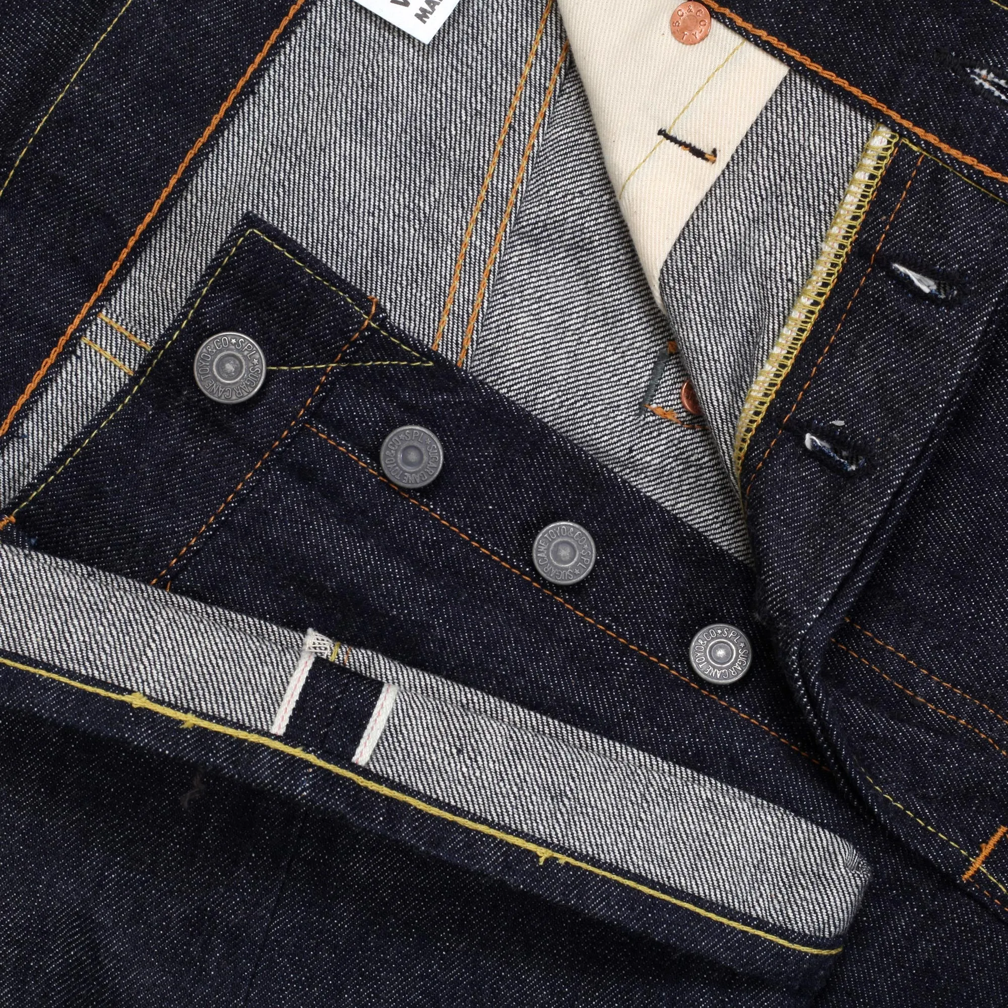 Dead Stock SC41872N Made in USA 1947 Non Wash 13oz Raw Jeans CANE10616 sold by SugarCane Jeans product image thumbnail 3