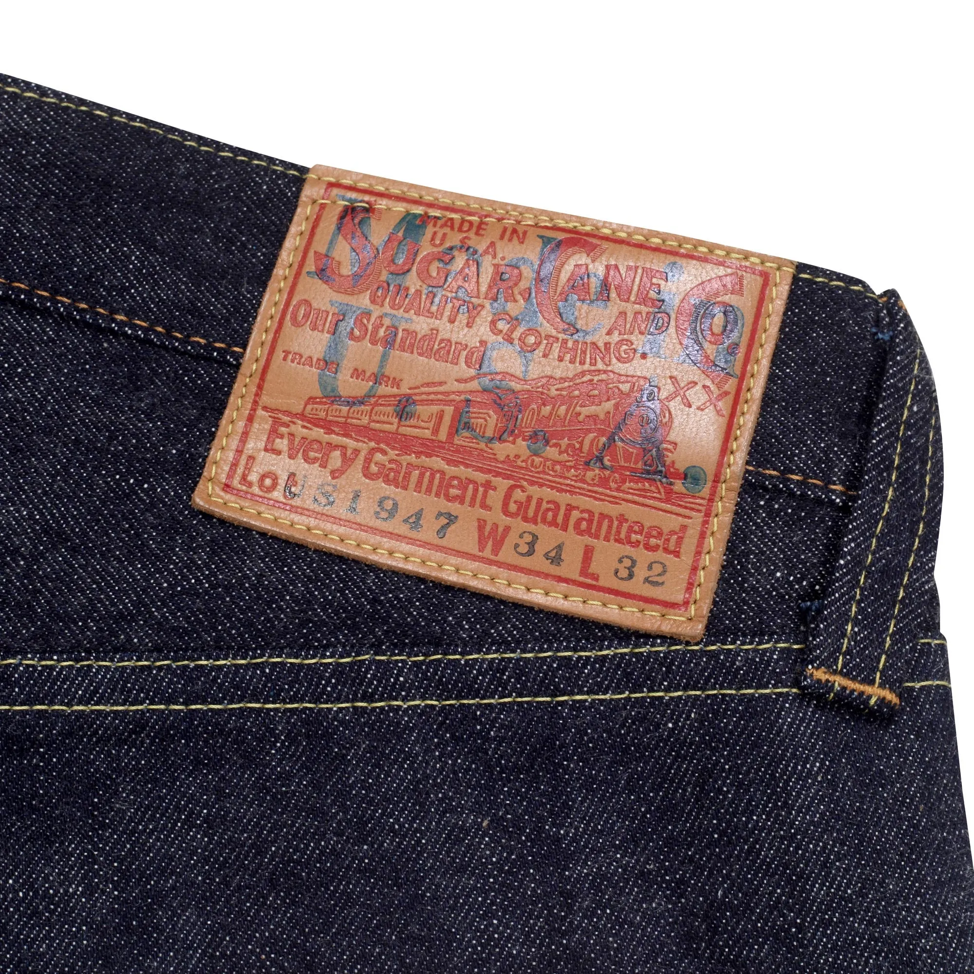 Dead Stock SC41872N Made in USA 1947 Non Wash 13oz Raw Jeans CANE10616 sold by SugarCane Jeans product image thumbnail 5