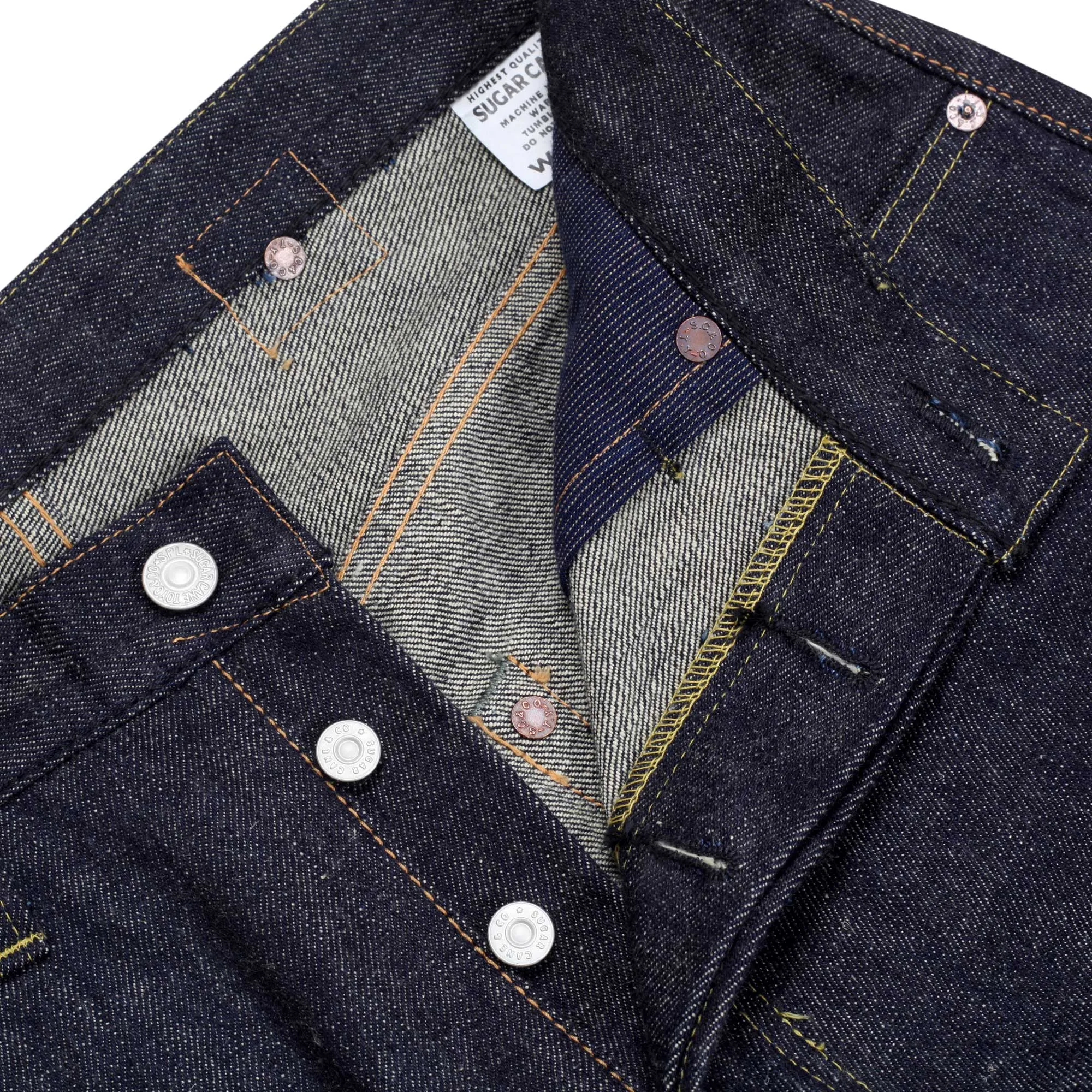 Indigo Regular Fit SC40303N Non Wash 16.25oz Raw Denim Jeans CANE7991 sold by SugarCane Jeans product image thumbnail 4
