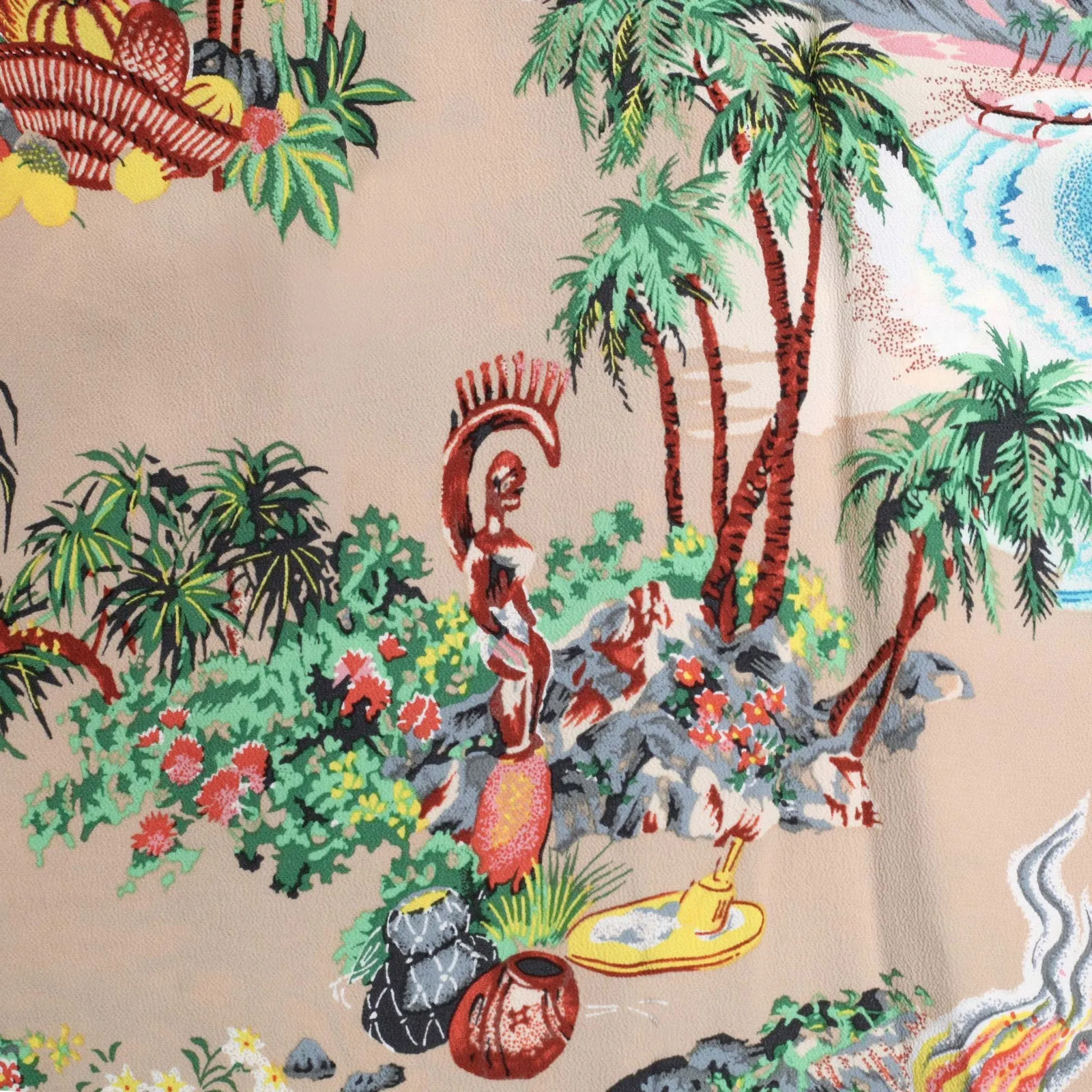 Island Chronicle Printed SS37781 Rayon Beige Hawaiian Shirt SURF8591 sold by SugarCane Jeans product image thumbnail 4