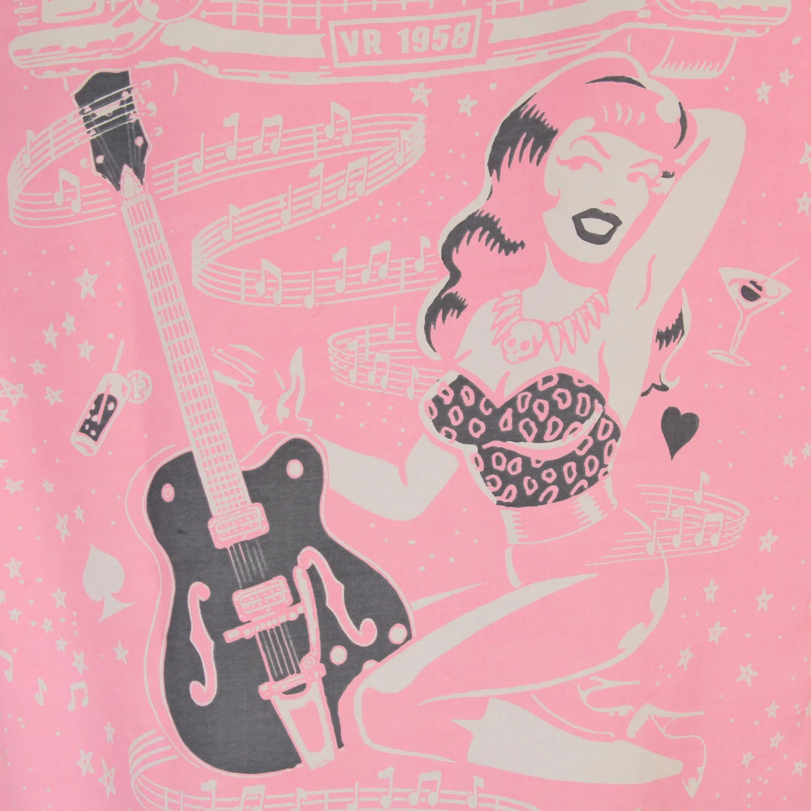 Keoni of Hawaii SS36209 Rock and Roll Voodoo Rayon Pink Shirt SURF3319 sold by SugarCane Jeans product image thumbnail 2