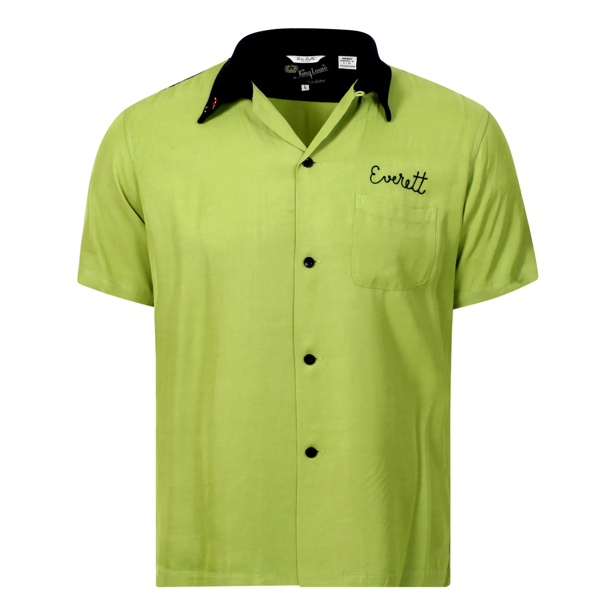 King Louie by Holiday KL38135 Light Green Bowling Shirt SURF10090 sold by SugarCane Jeans