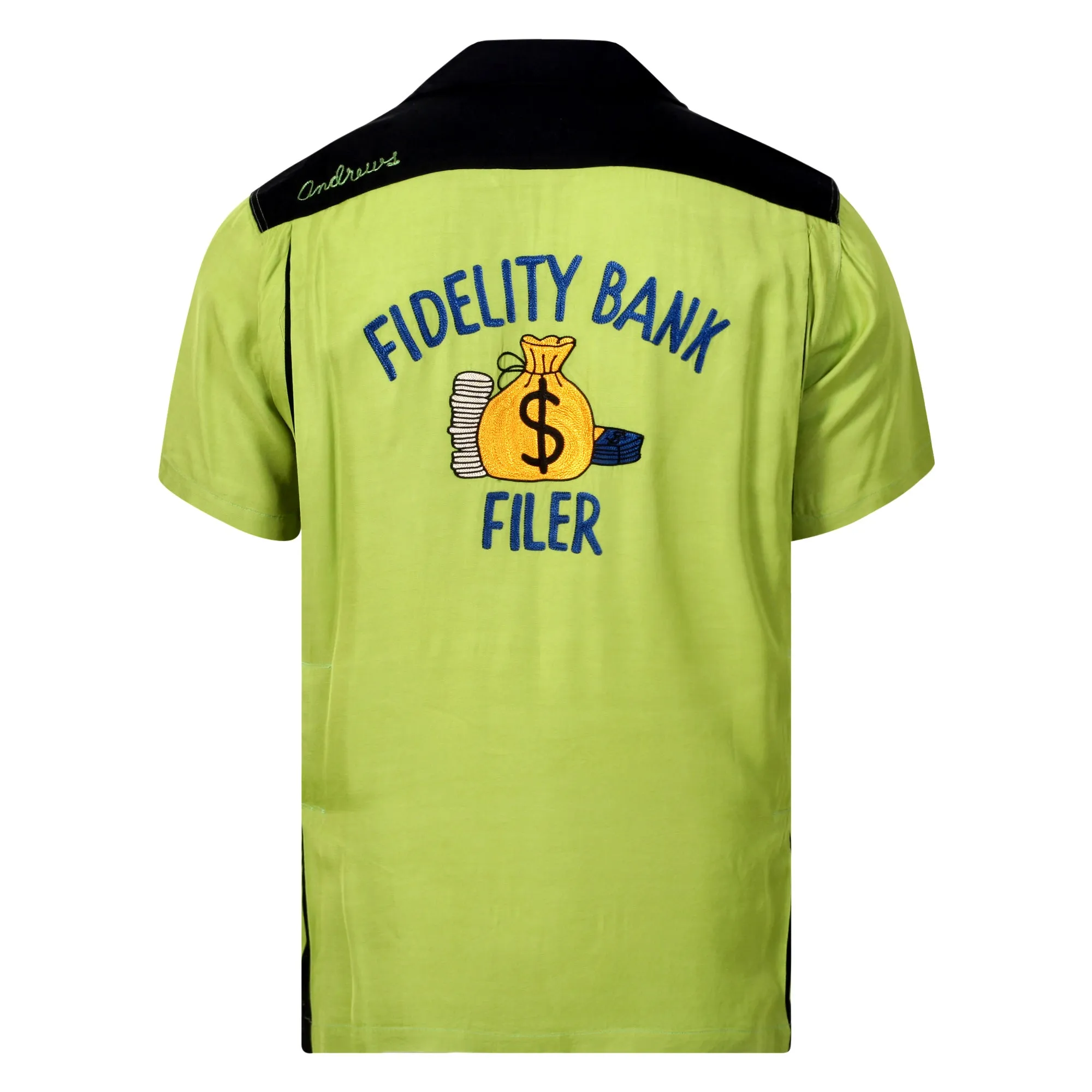 King Louie by Holiday KL38135 Light Green Bowling Shirt SURF10090 sold by SugarCane Jeans product image thumbnail 2