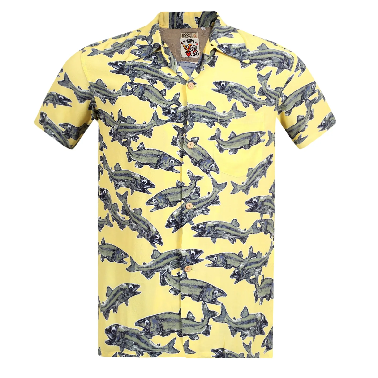 Limited Edition Keoni of Hawaii Printed SS37463 Yellow Shirt SURF7567 sold by SugarCane Jeans product image thumbnail 3