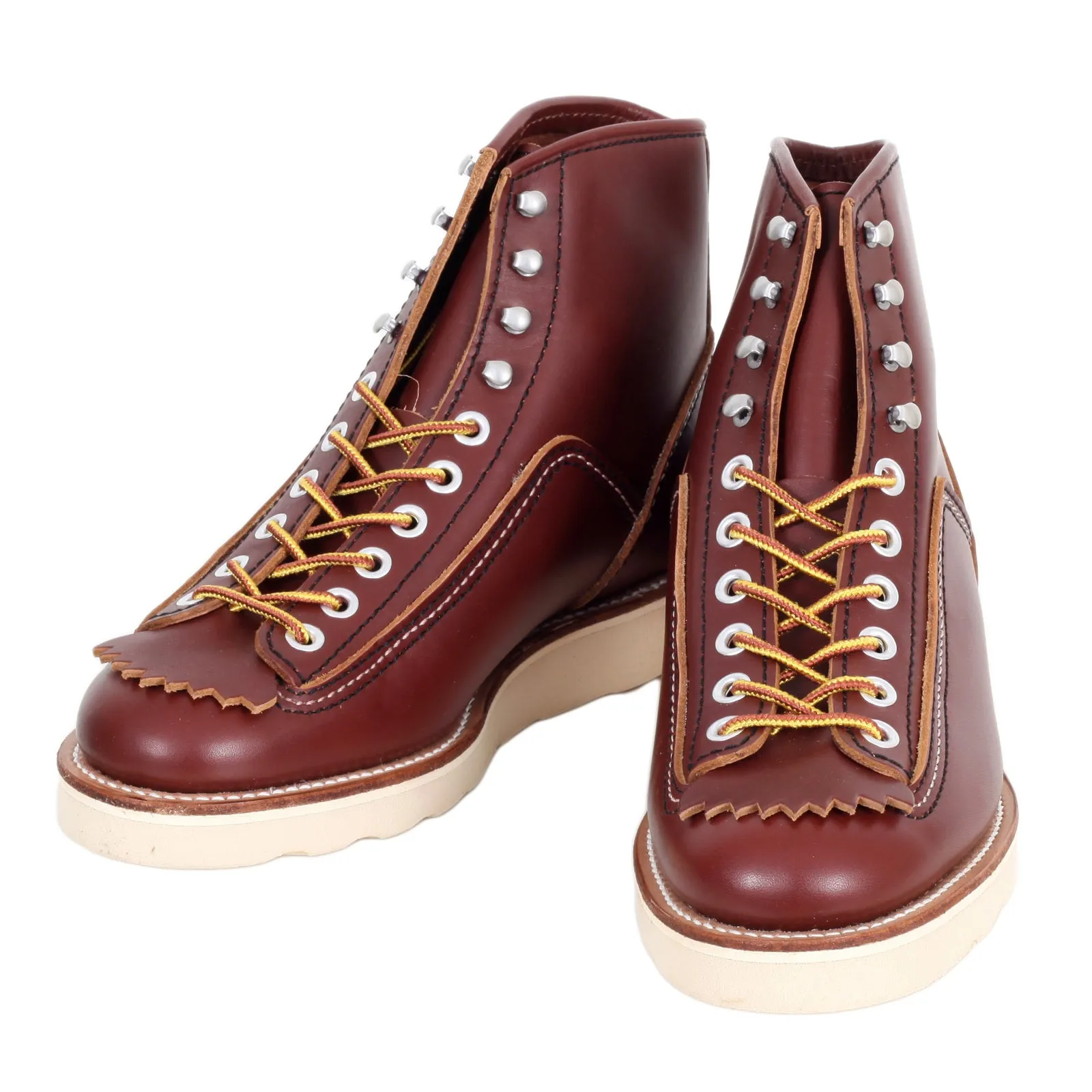 Mens Brown Leather Calf High Lace Up F01616 Hunter Work Boots CANE4475 sold by SugarCane Jeans