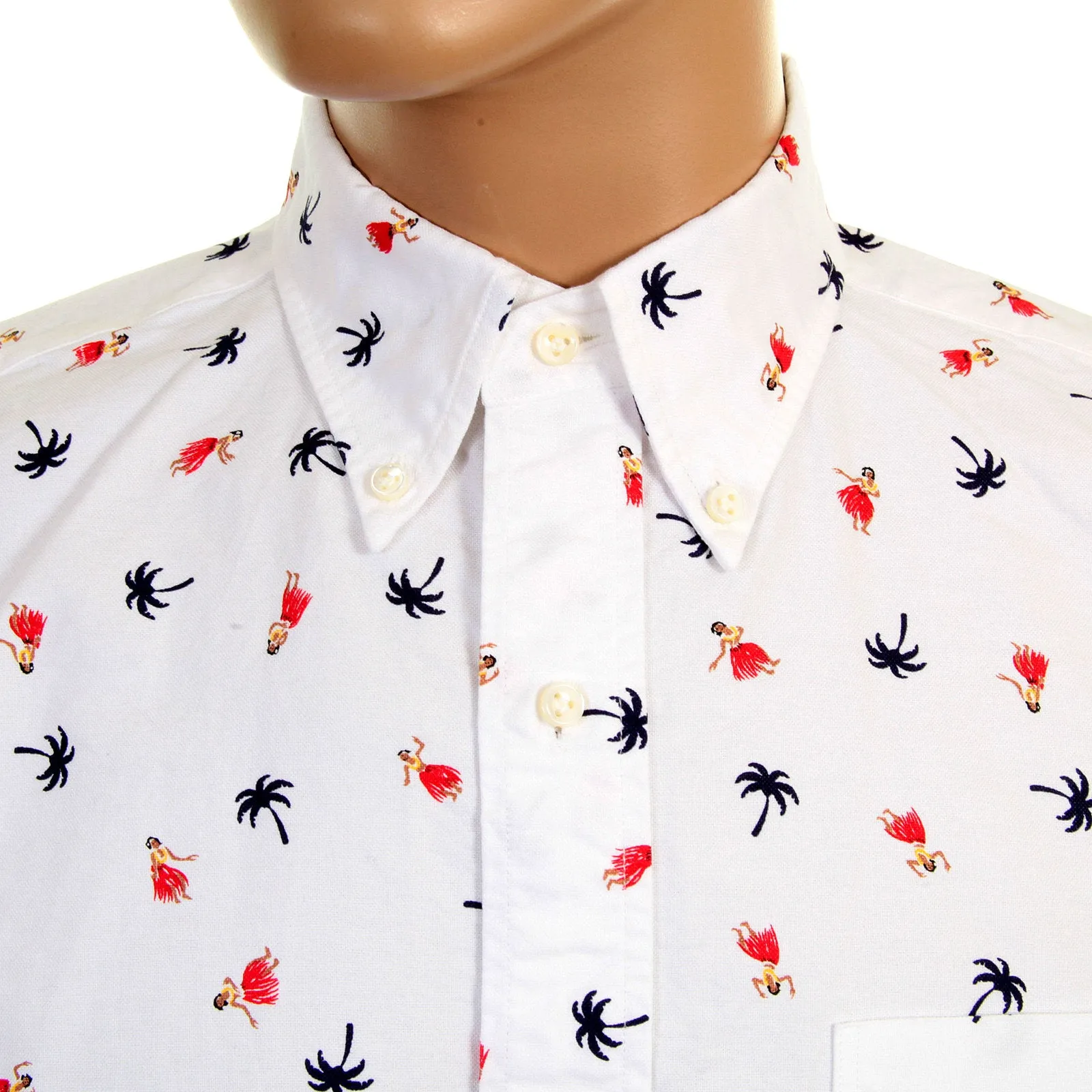 Mens Off White SS34973 Button Down Hula Dancer Printed Shirt SURF3813 sold by SugarCane Jeans product image thumbnail 4