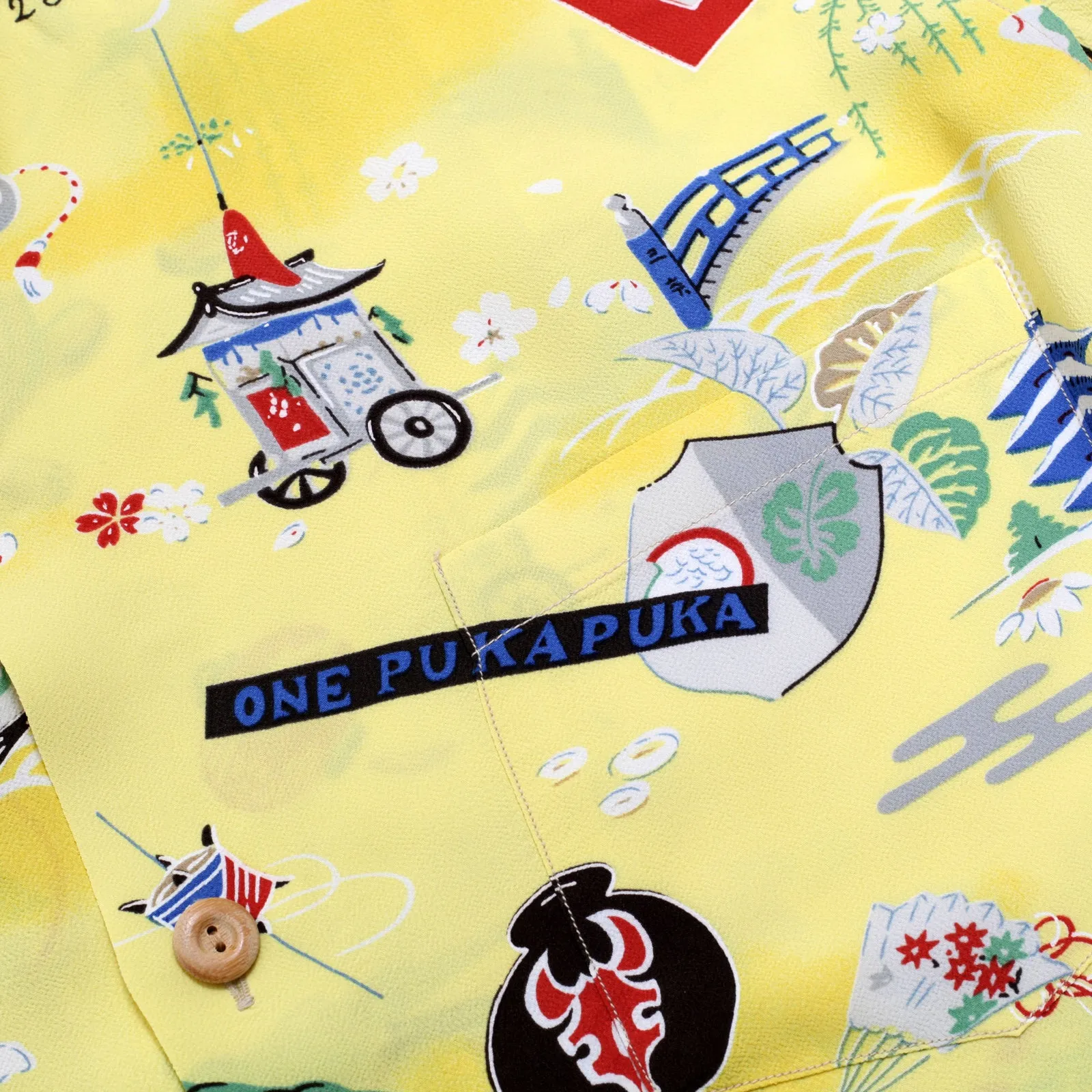 Mens Yellow Purple Heart Battalion Print SS36985 Yellow Rayon Shirt SURF7570 sold by SugarCane Jeans product image thumbnail 5