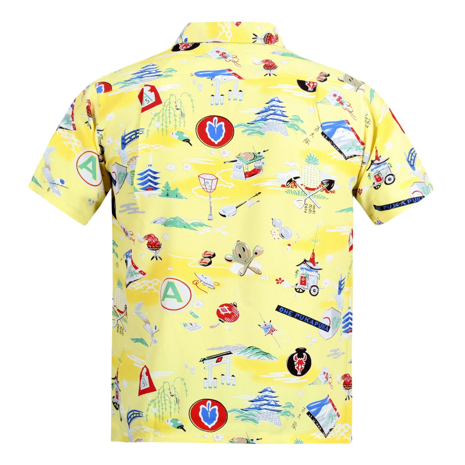 Mens Yellow Purple Heart Battalion Print SS36985 Yellow Rayon Shirt SURF7570 sold by SugarCane Jeans product image thumbnail 2